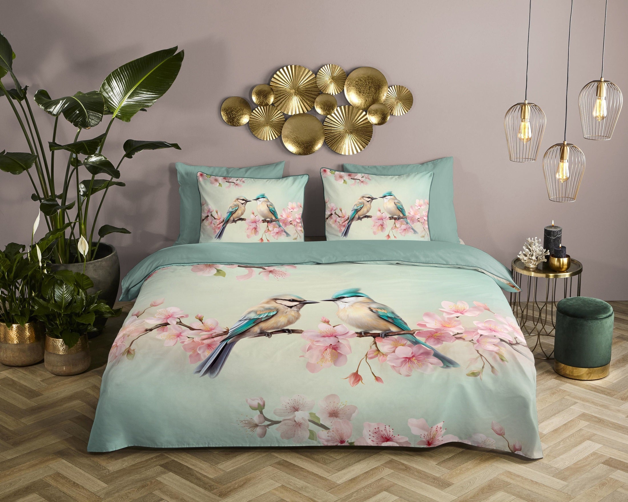 Descanso Dekbedovertrek Satijn Minne - Mint