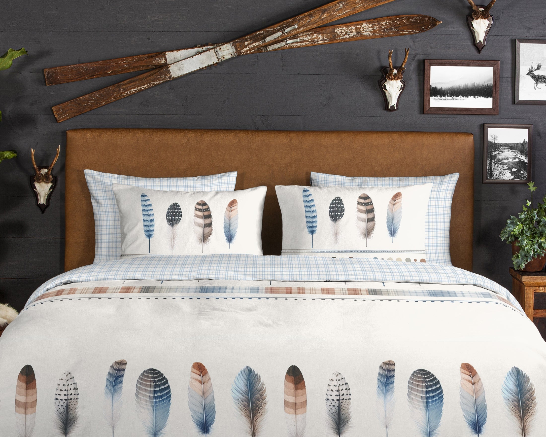 Good Morning Dekbedovertrek Flanel Niba - Blue