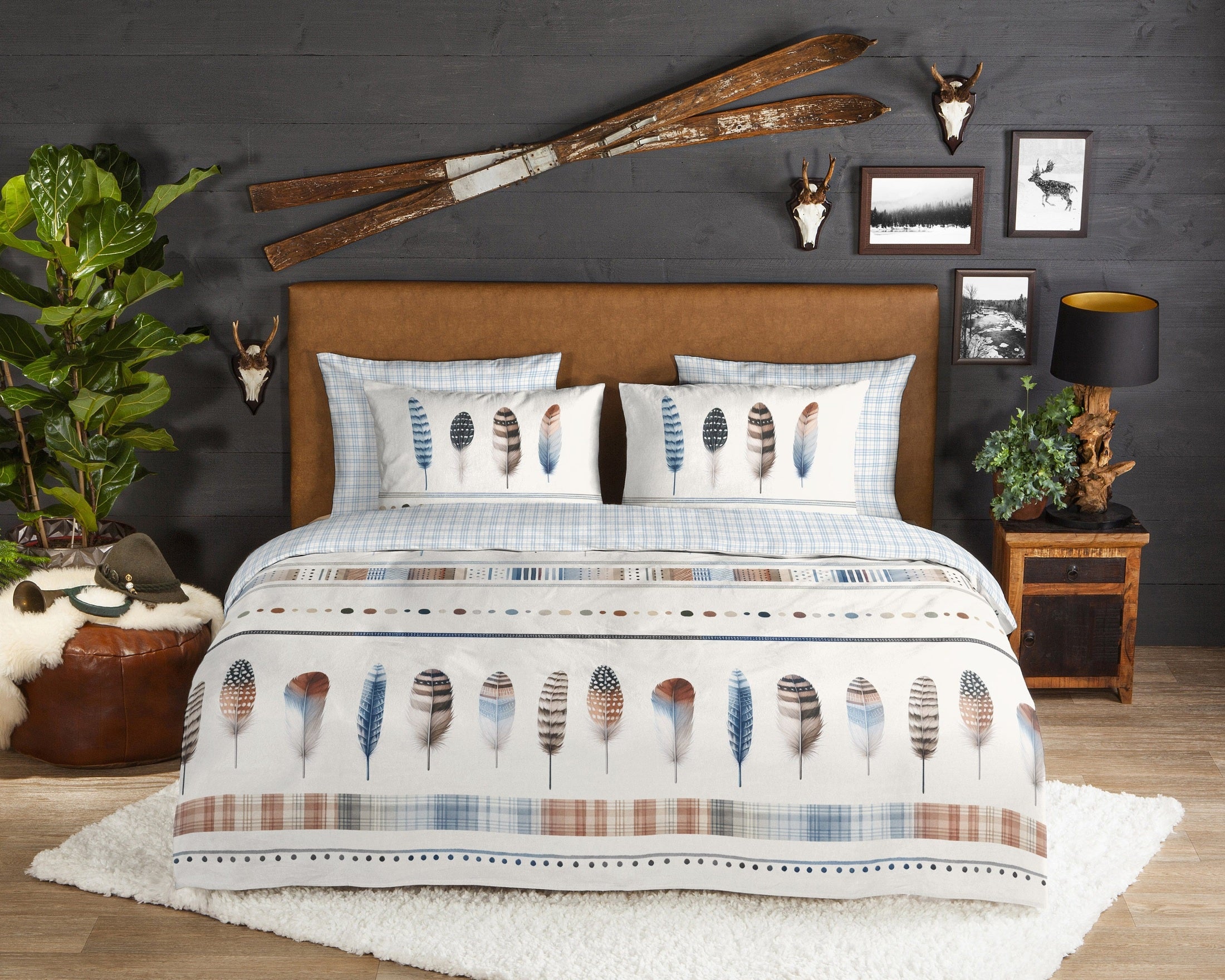 Good Morning Dekbedovertrek Flanel Niba - Blue