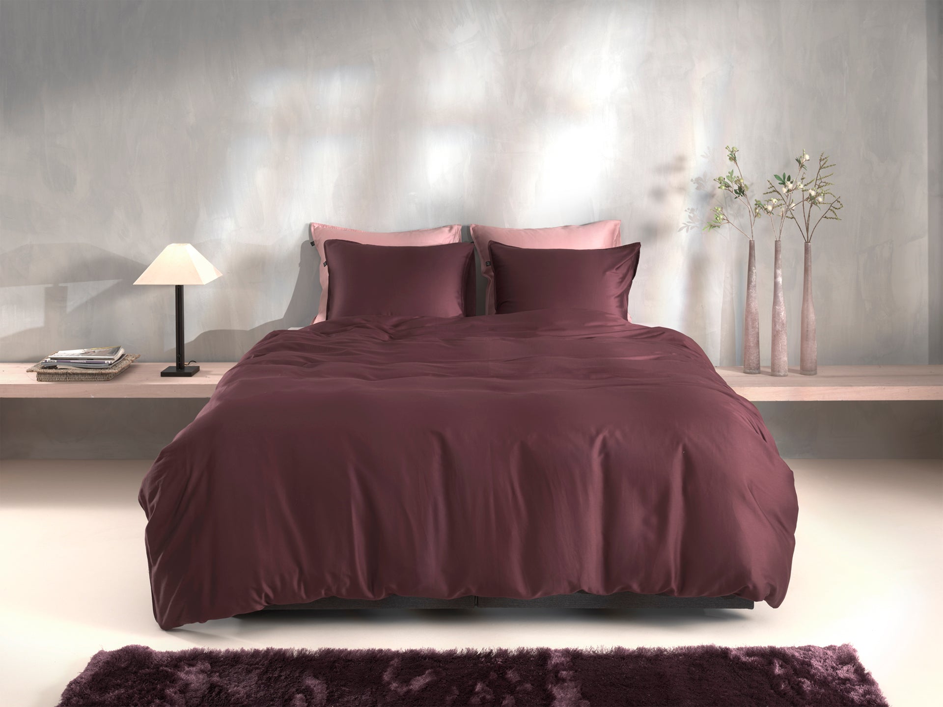 Zo Home dekbedovertrek Satinado Mauve Lilac katoen-satijn