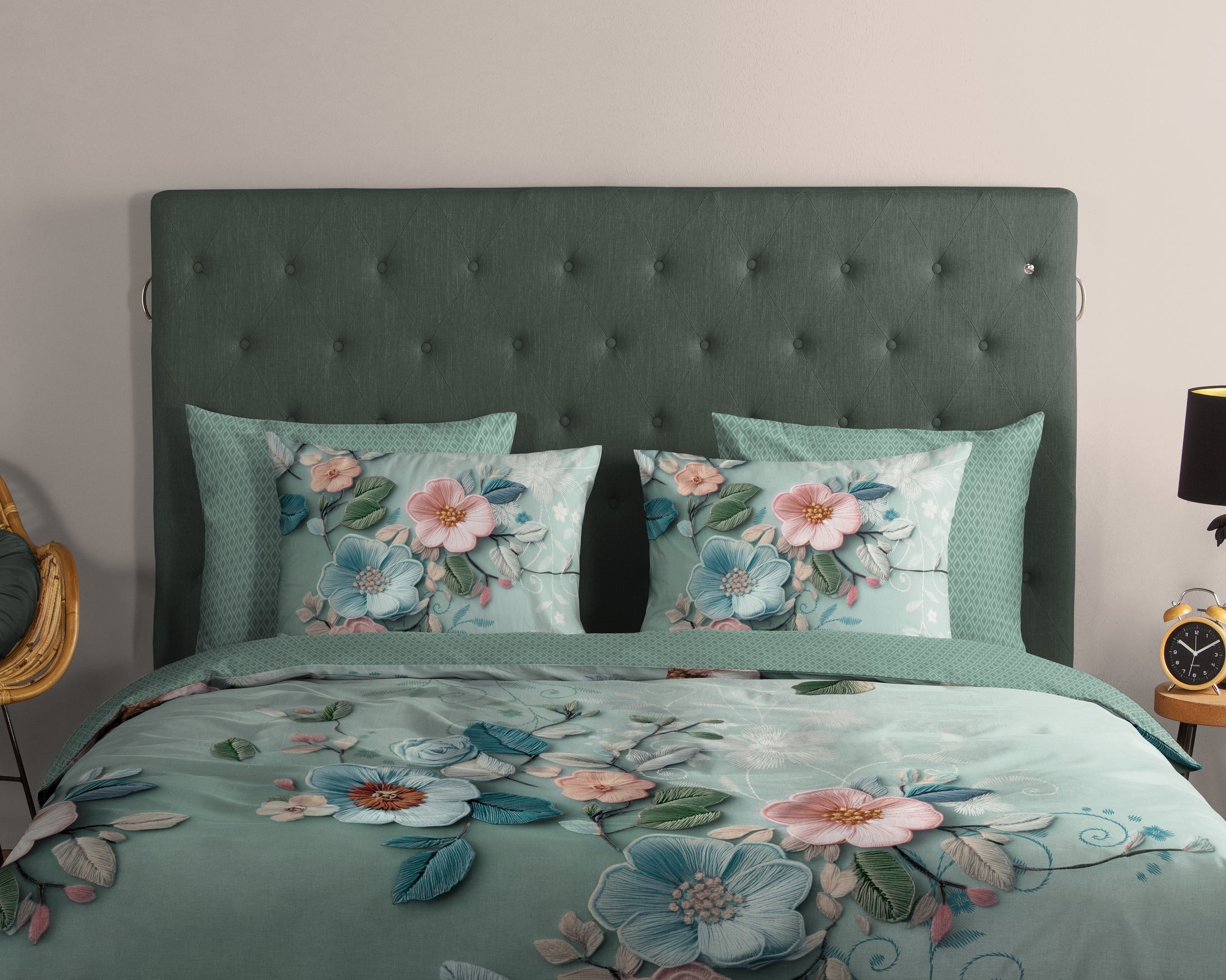 Good Morning Dekbedovertrek Katoen Taleen - Green