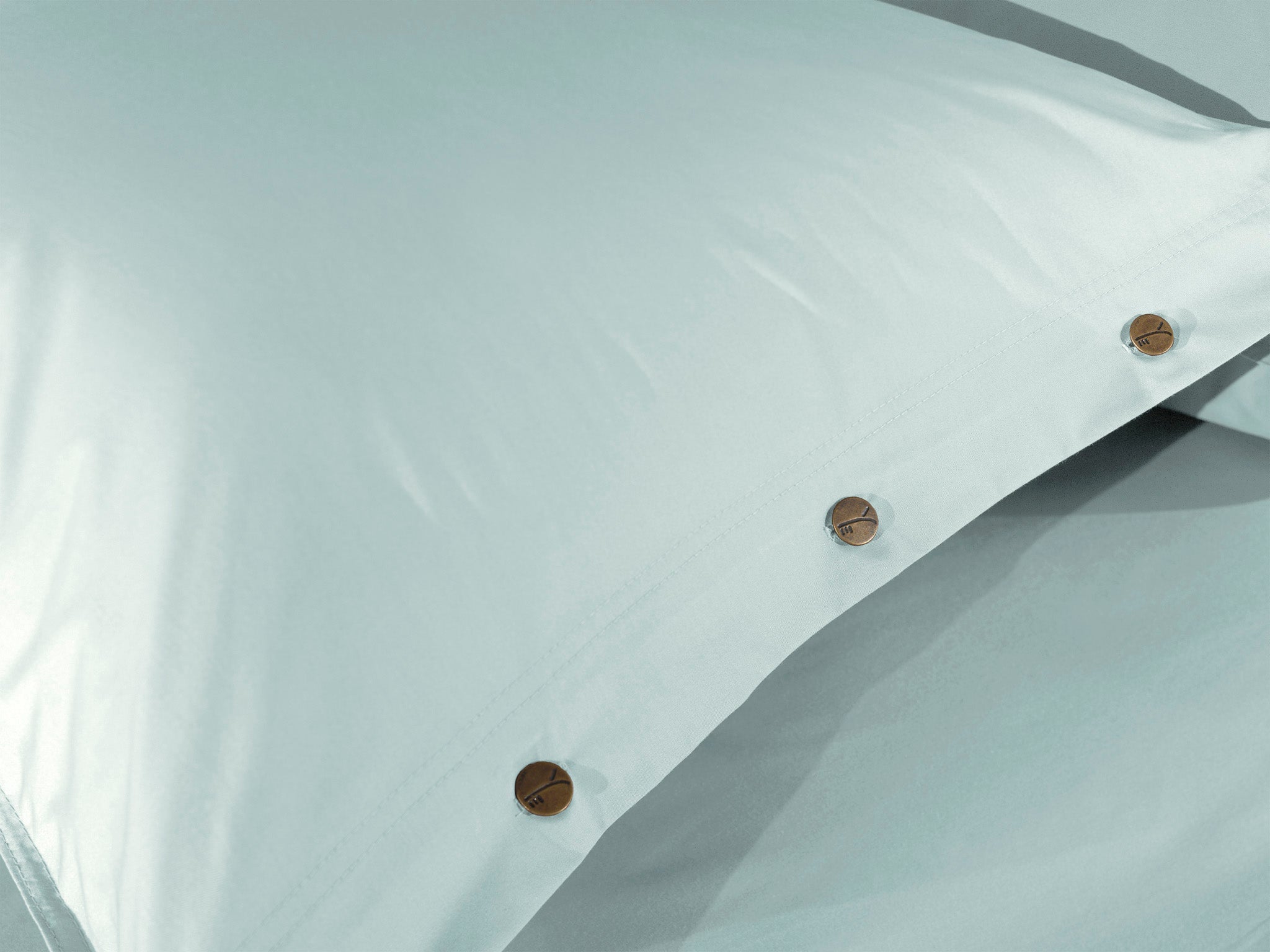 Yellow dekbedovertrek Percale Whispering Blue katoen percale