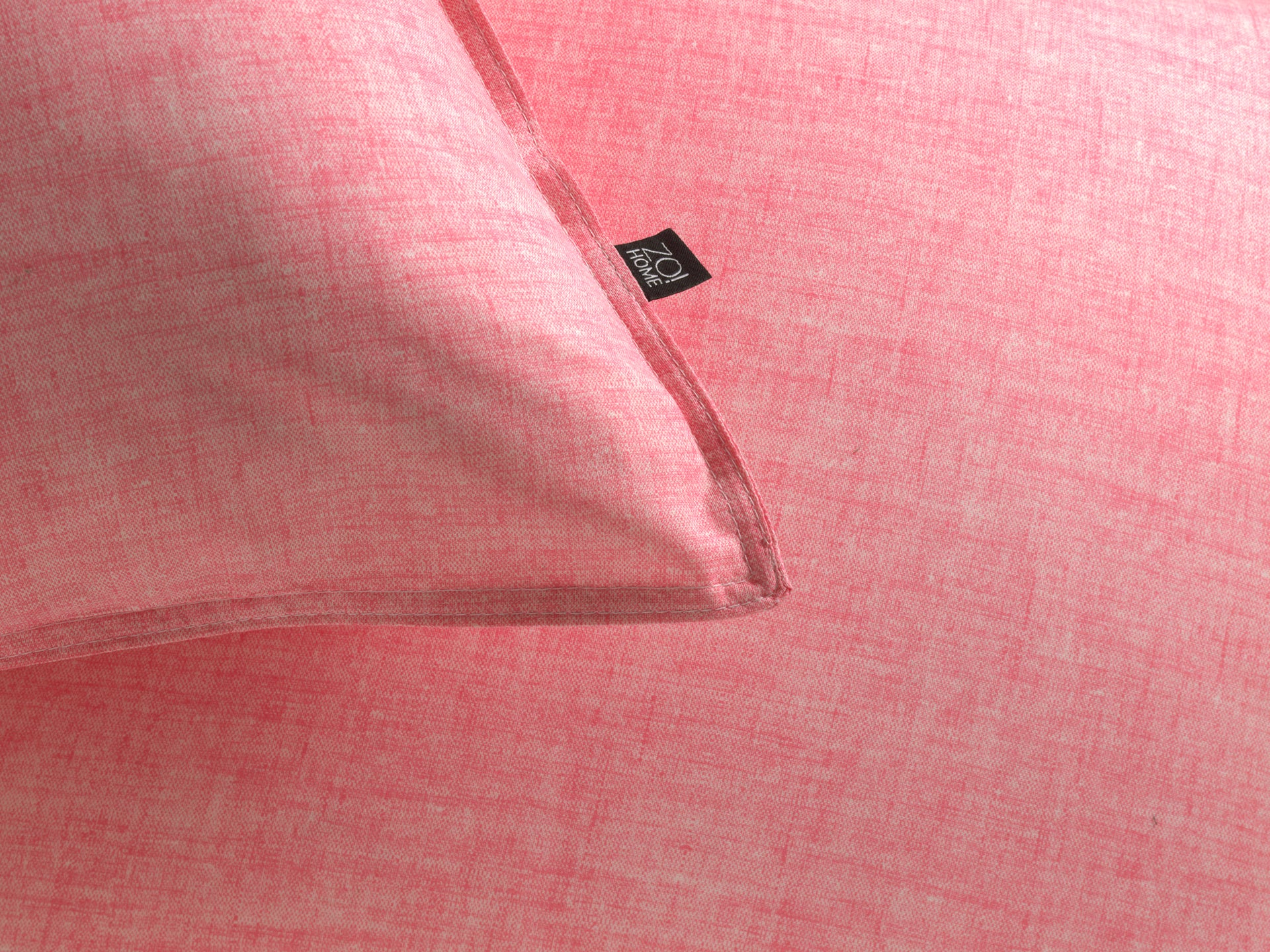Zo Home dekbedovertrek Lino Shell Red katoen