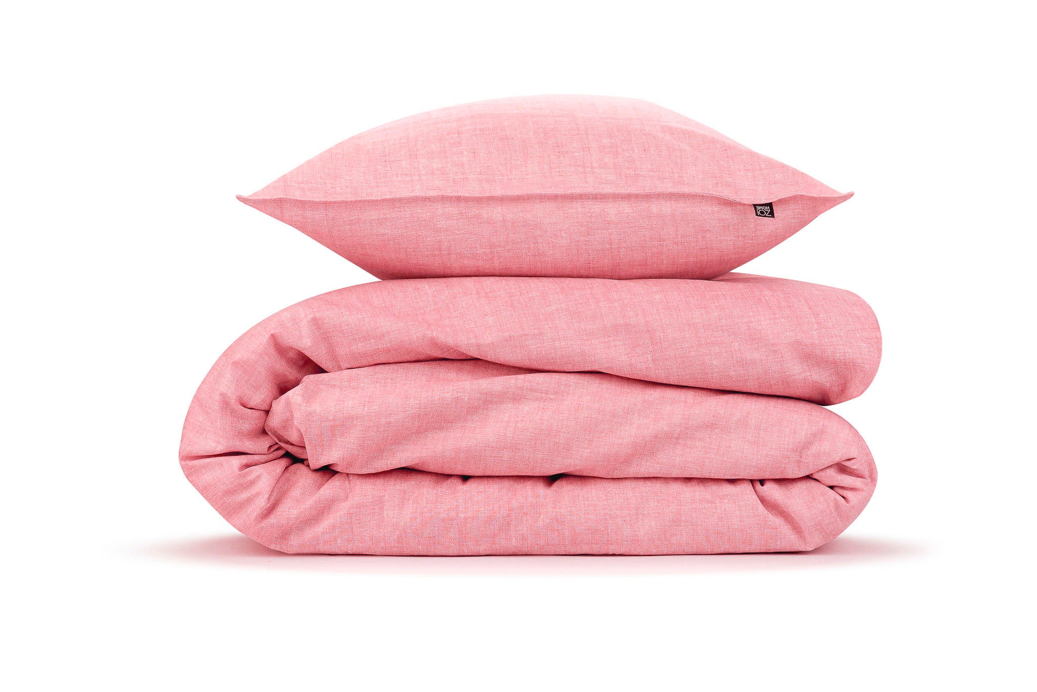 Zo Home dekbedovertrek Lino Shell Red katoen