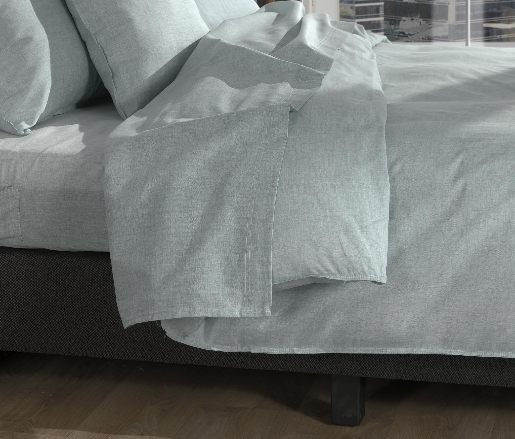 Zo Home laken Lino Mint Green katoen
