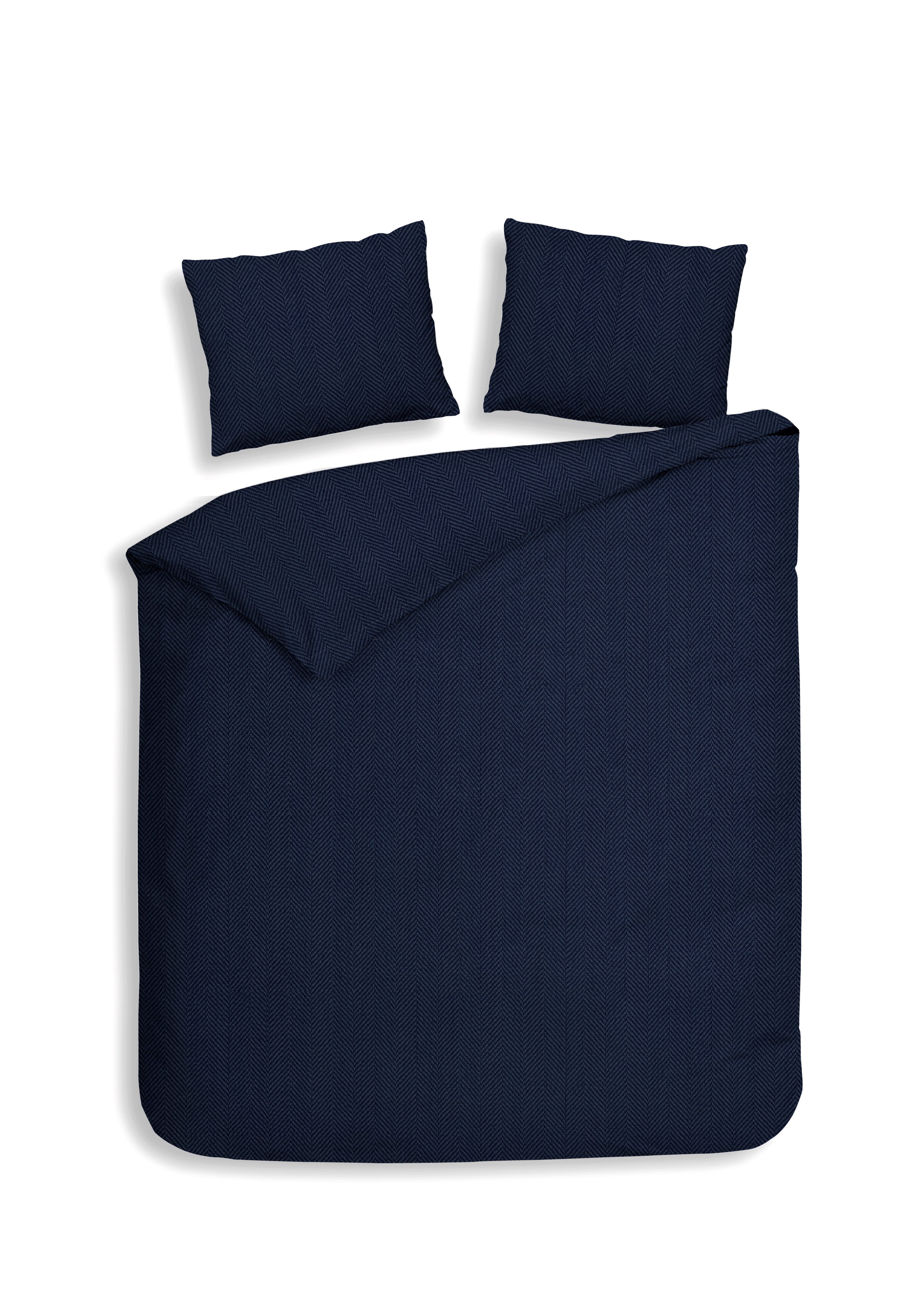 Heckettlane dekbedovertrek Spina Dark Blue flanel