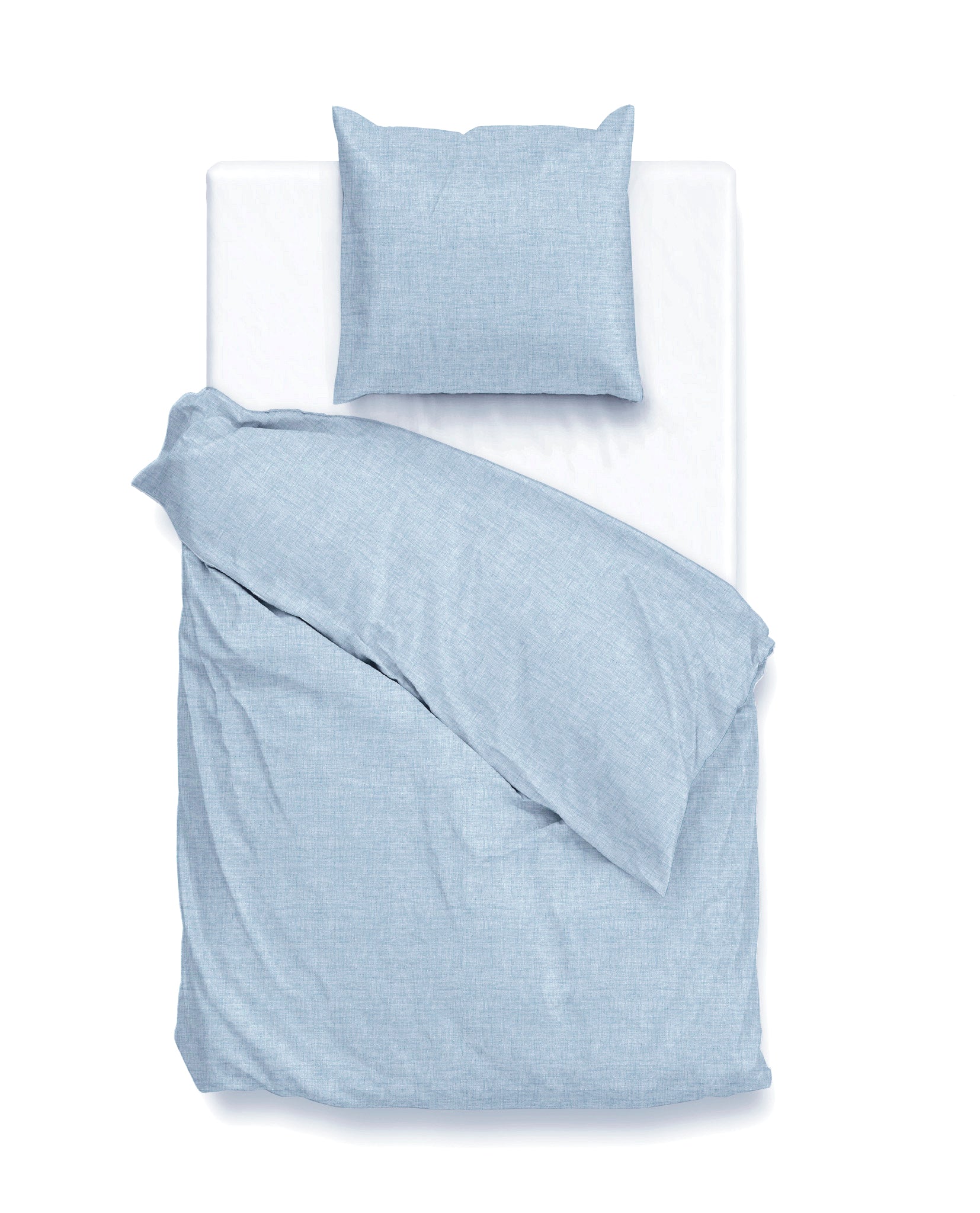 Zo Home dekbedovertrek Lino Sky Blue katoen