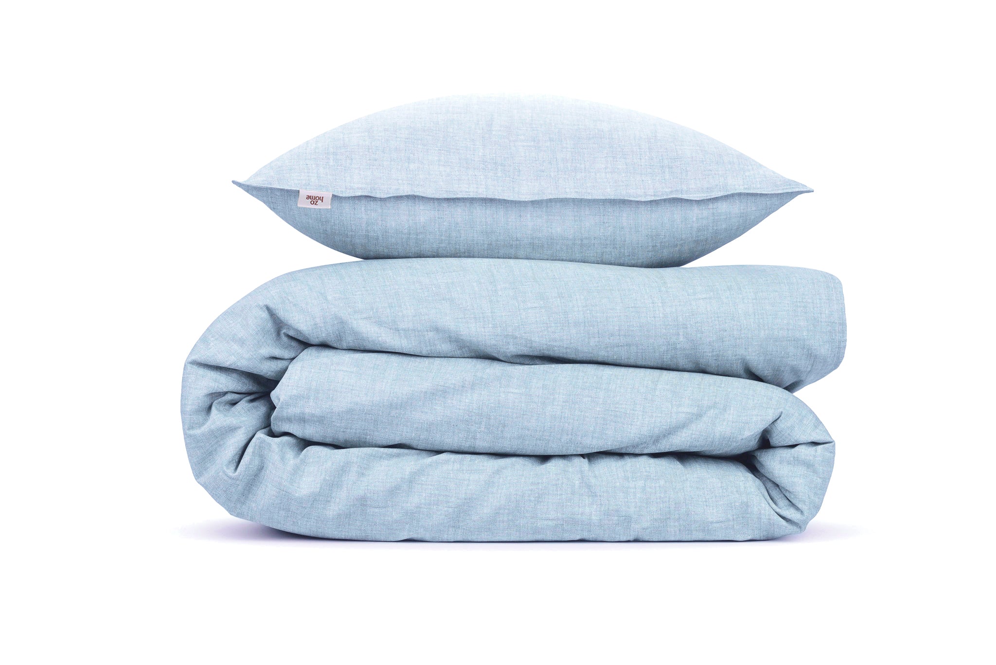 Zo Home dekbedovertrek Lino Sky Blue katoen