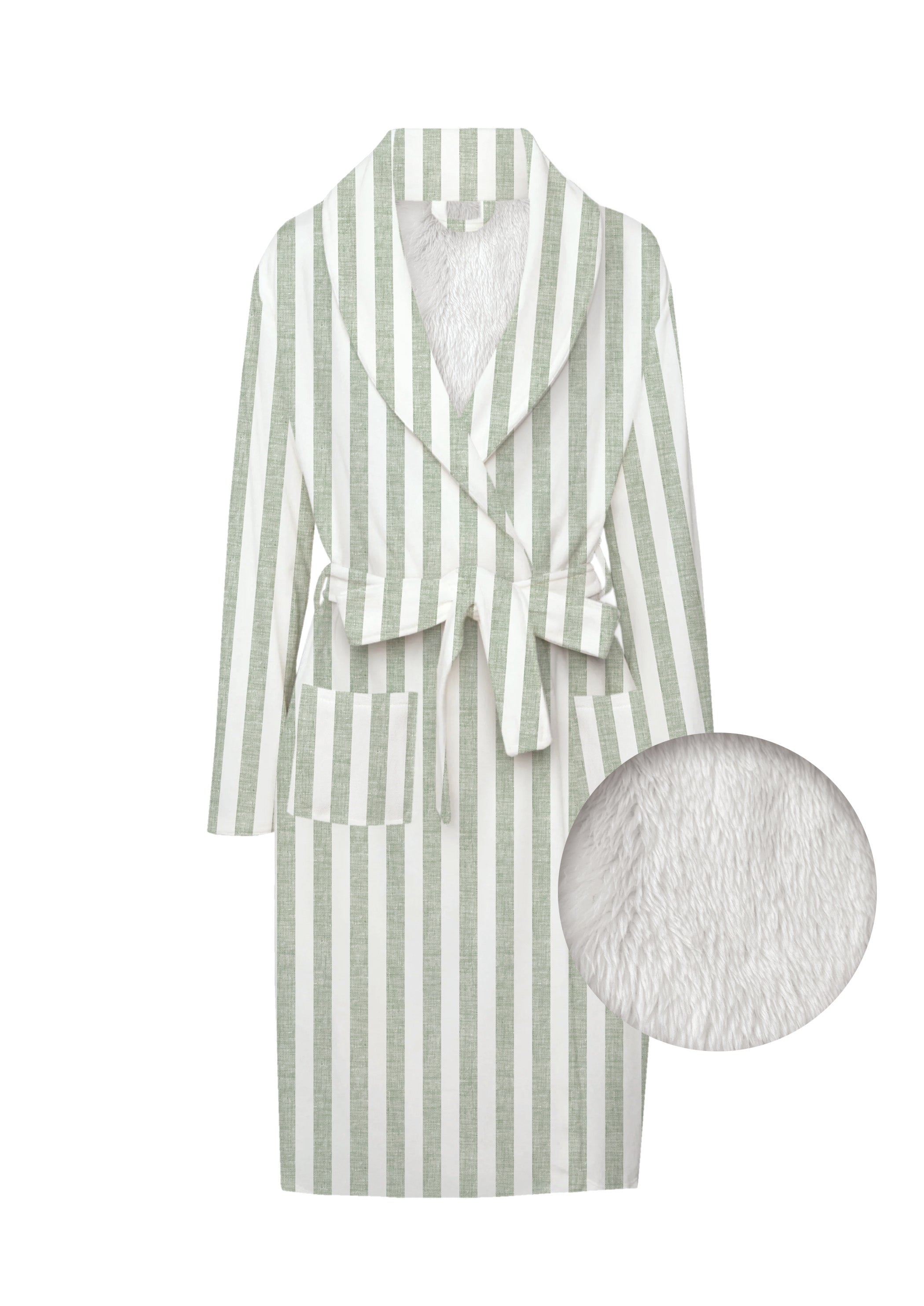 Zo Home badjas Banda di Lino Moss Green