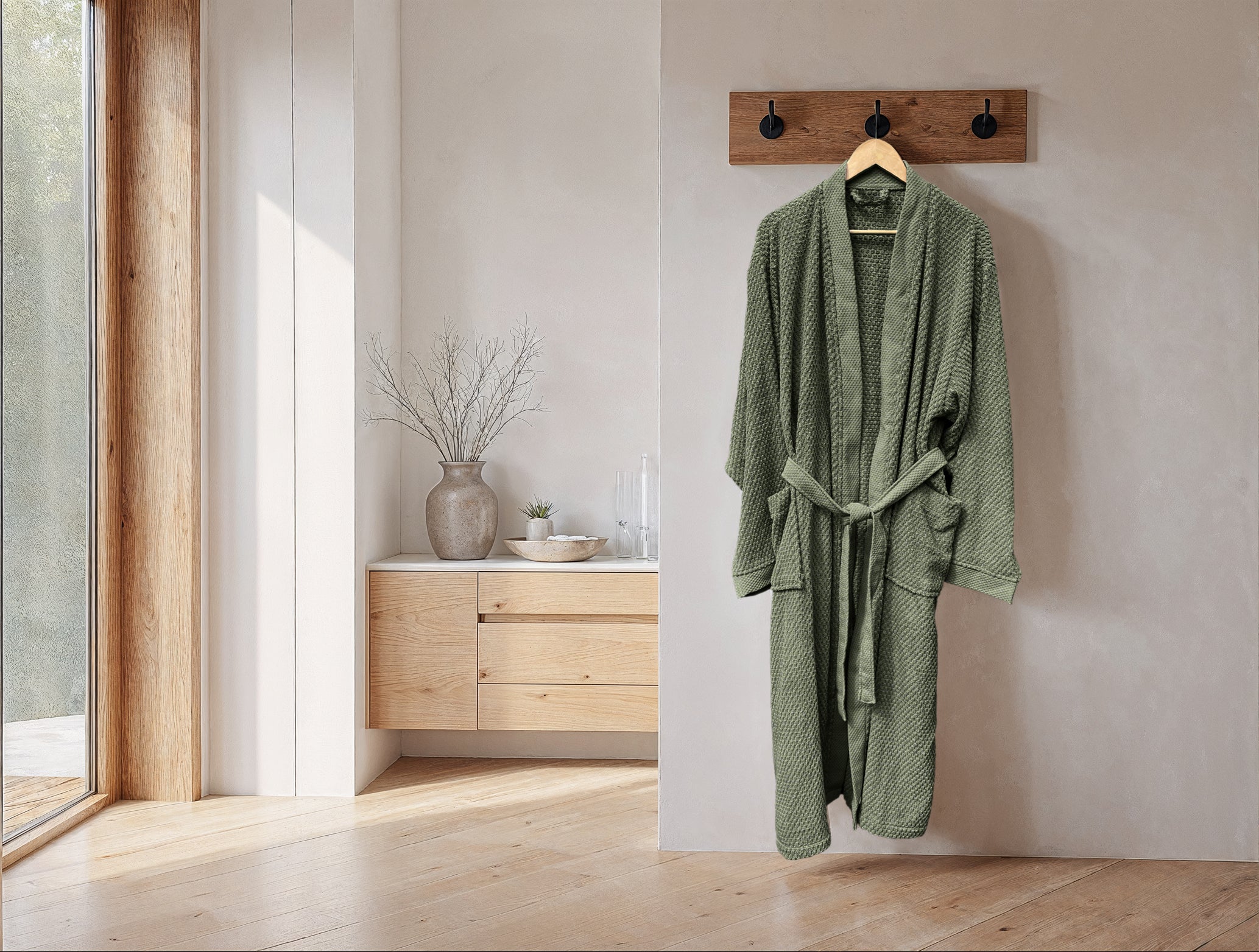 Heckettlane badjas Grant Army Green