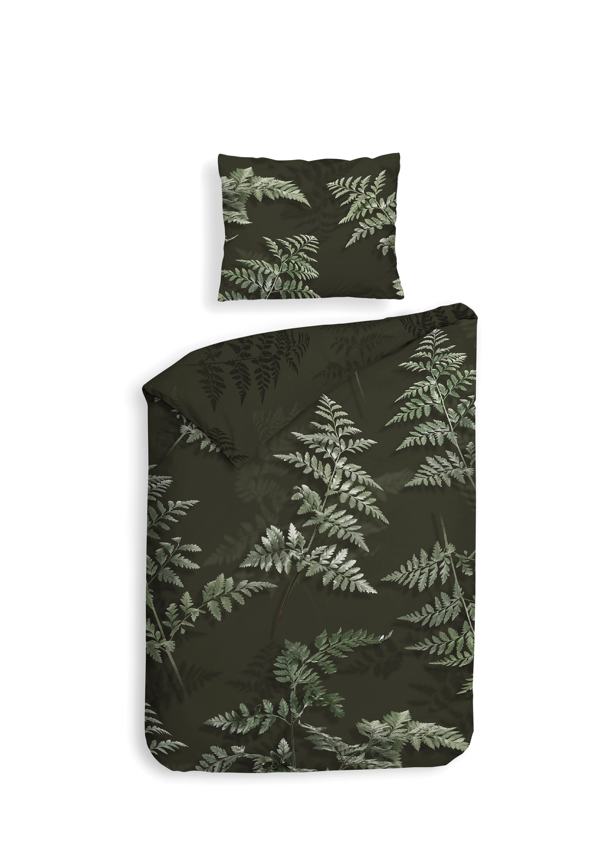 Heckettlane dekbedovertrek Rua Forest Green katoen-satijn