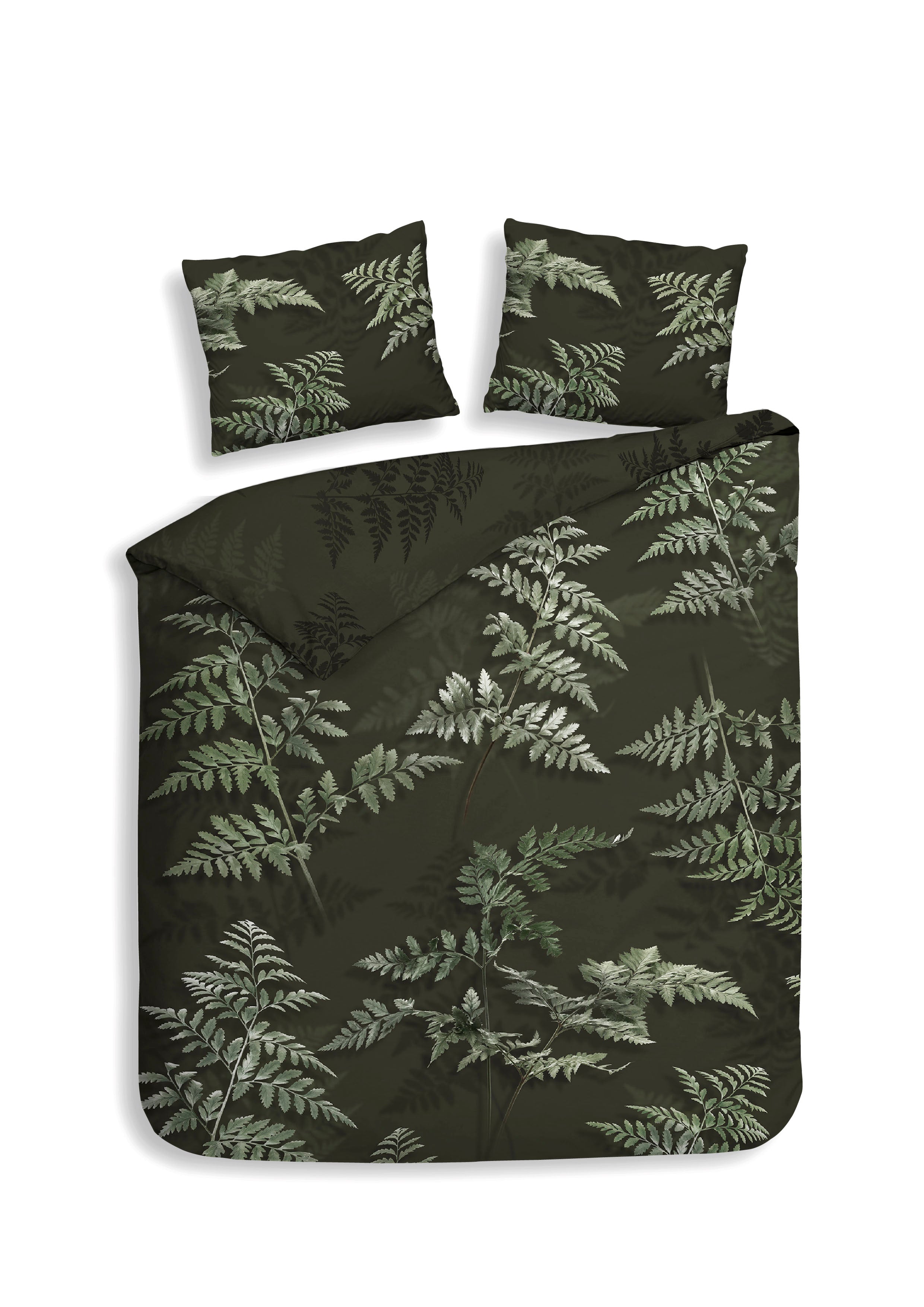 Heckettlane dekbedovertrek Rua Forest Green katoen-satijn