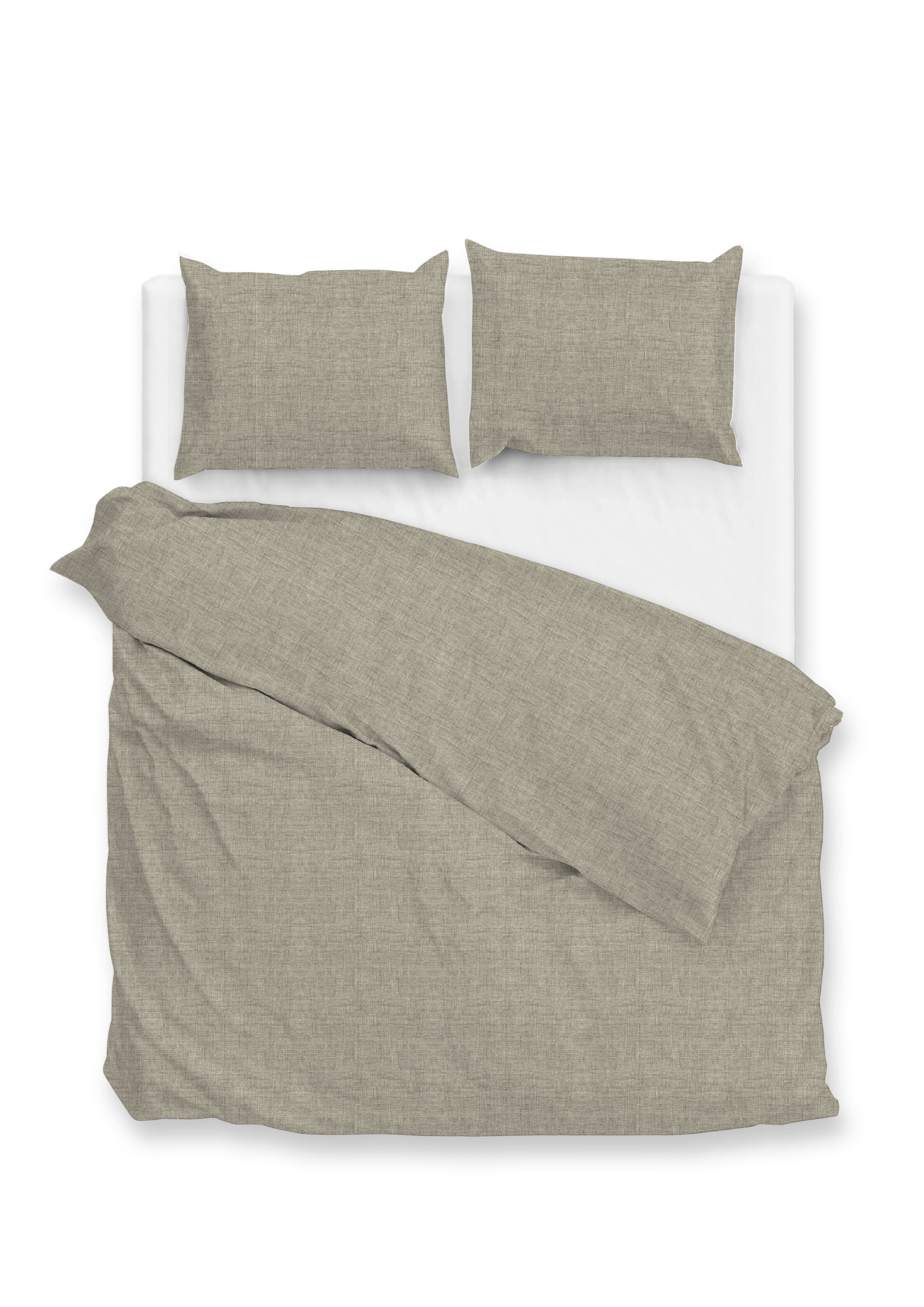 Zo Home dekbedovertrek Flanella di Lino Khaki Beige flanel