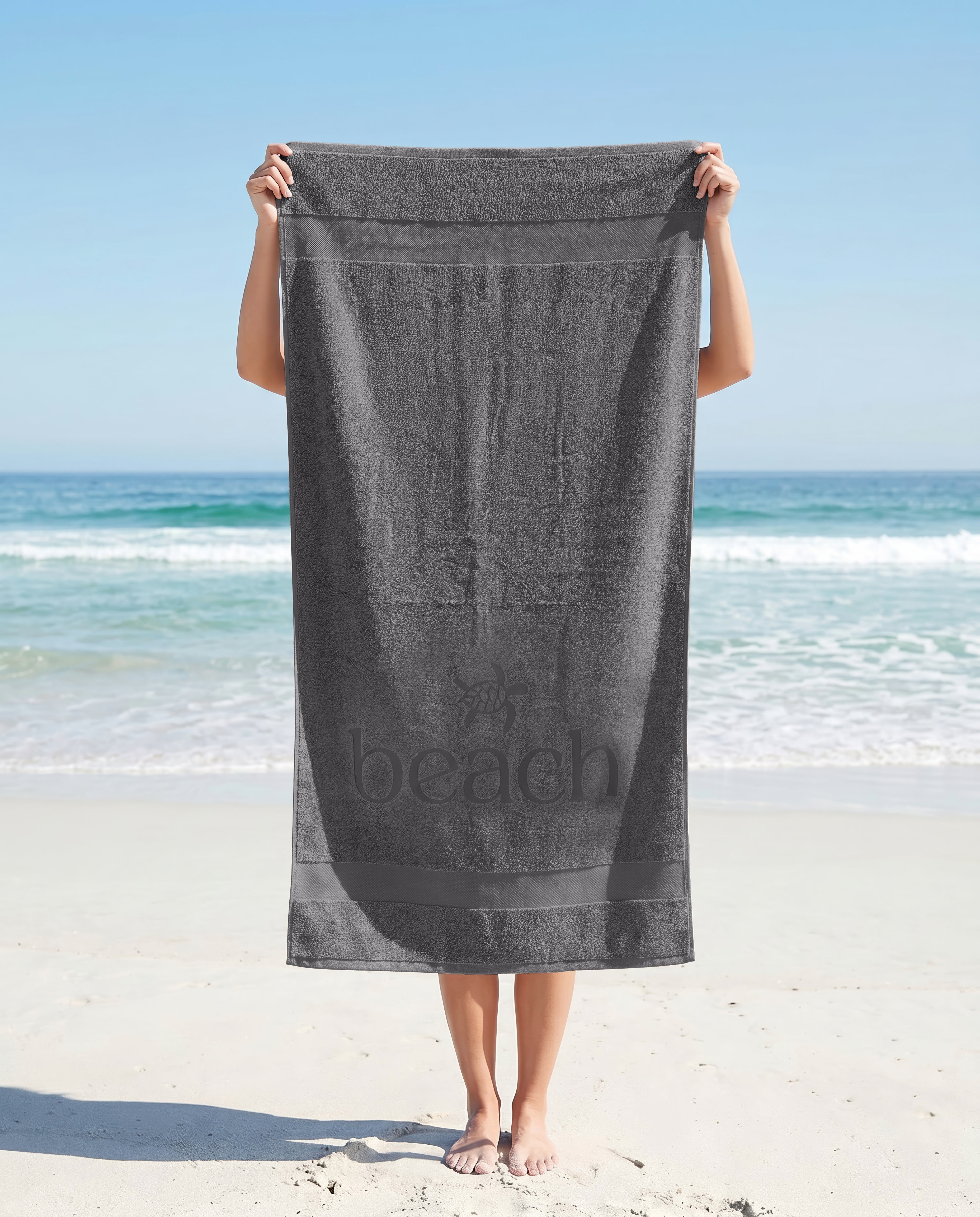 Zo Home strandlaken Turtle Beach Grey