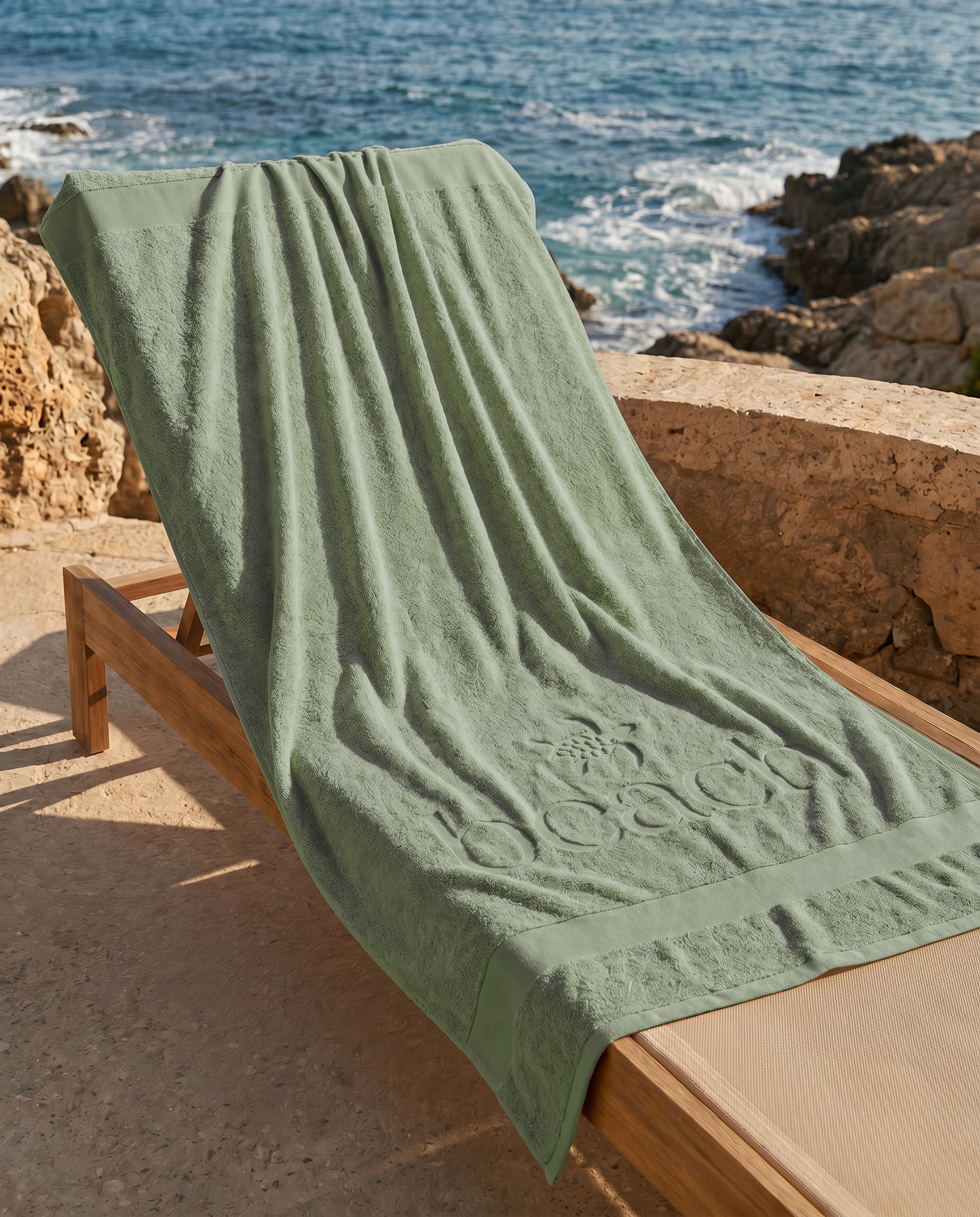 Zo Home strandlaken Turtle Beach Green