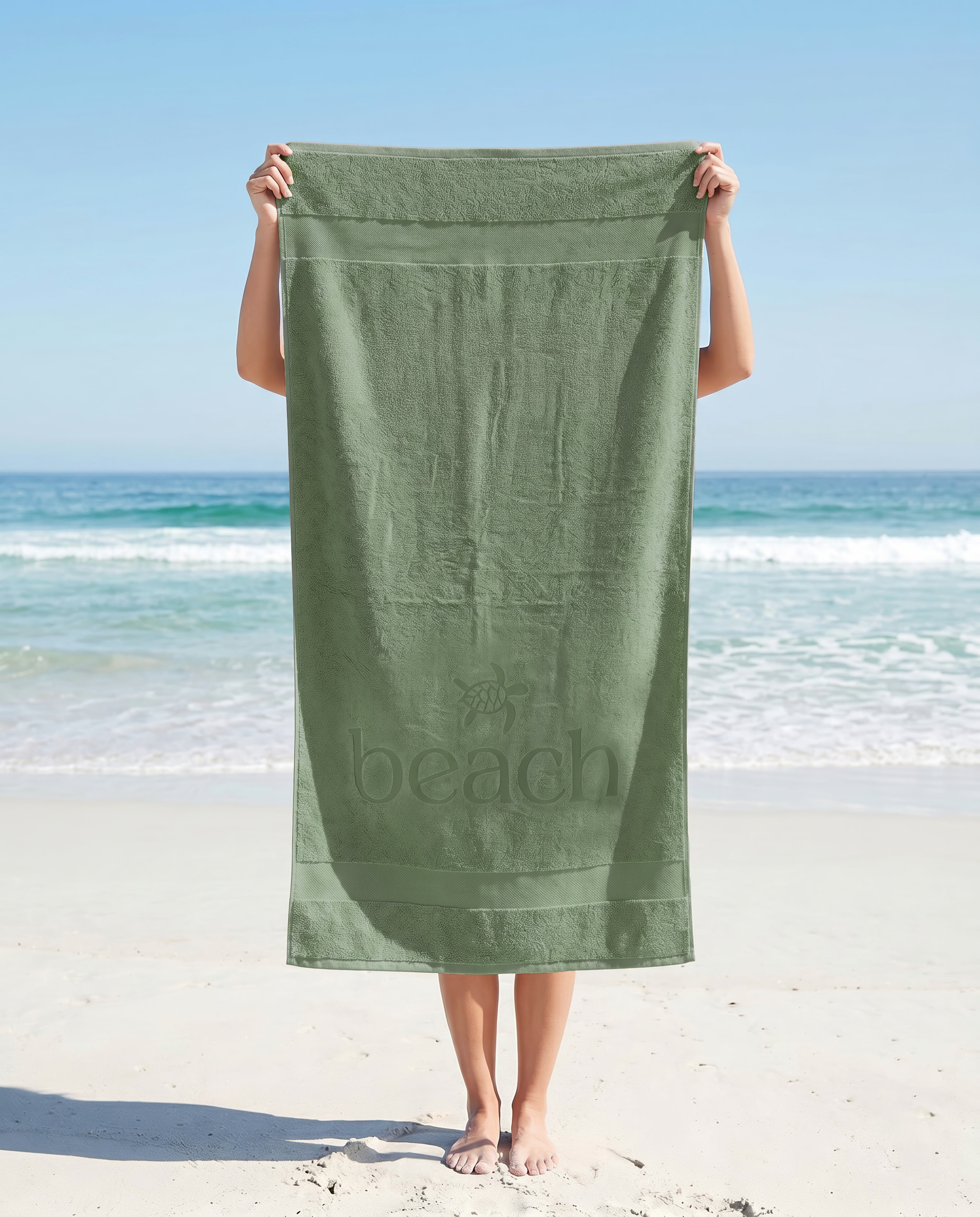 Zo Home strandlaken Turtle Beach Green