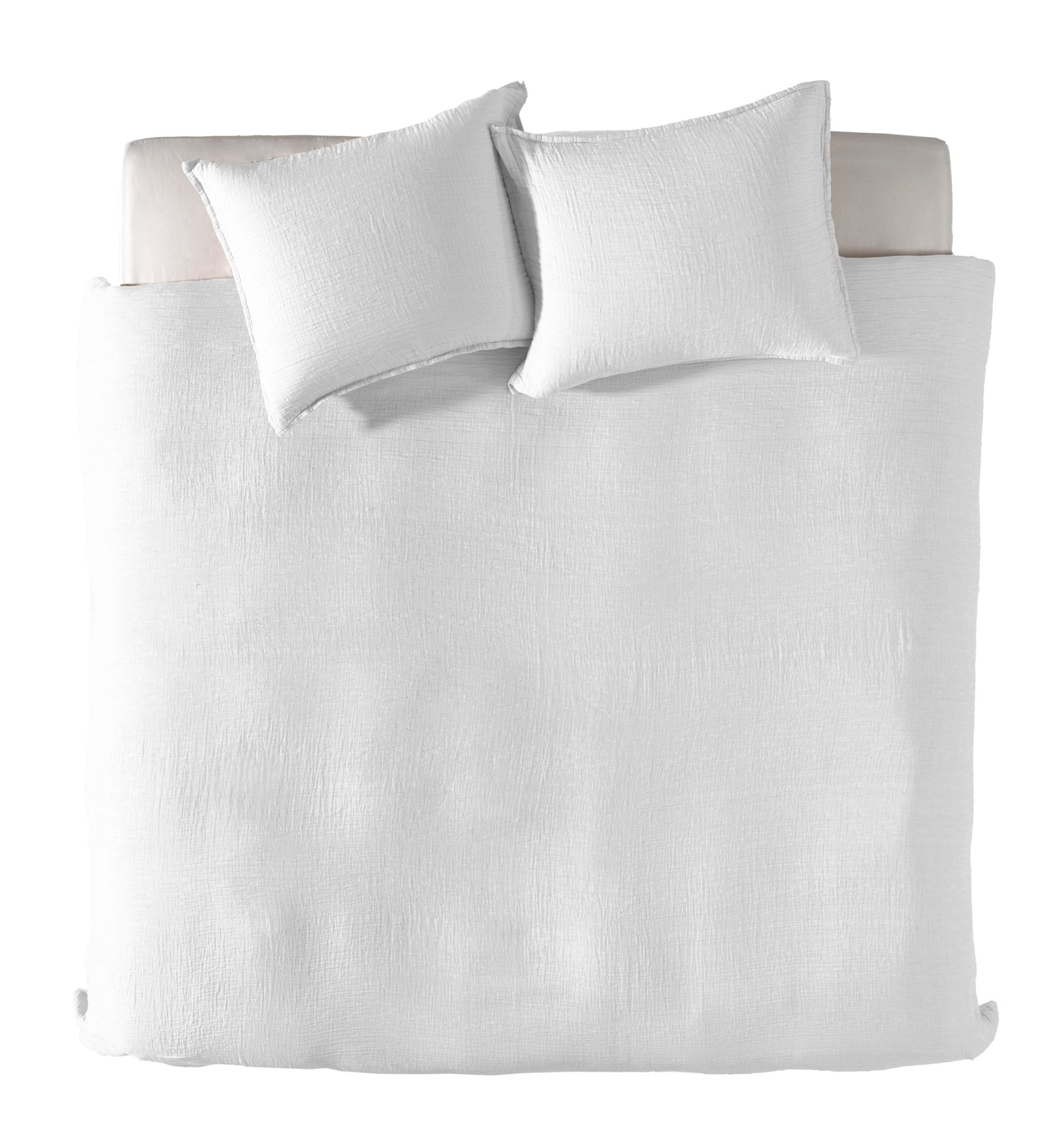 Yellow dekbedovertrek Garza Bright White mousseline