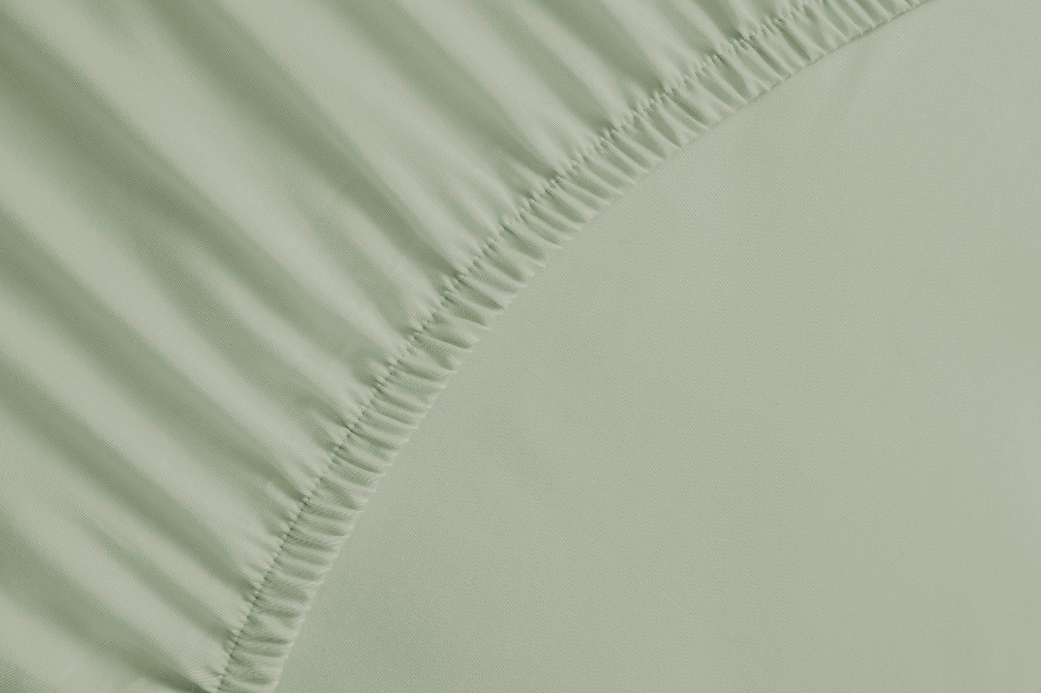 Yellow hoeslaken Percale Silent Green katoen percale