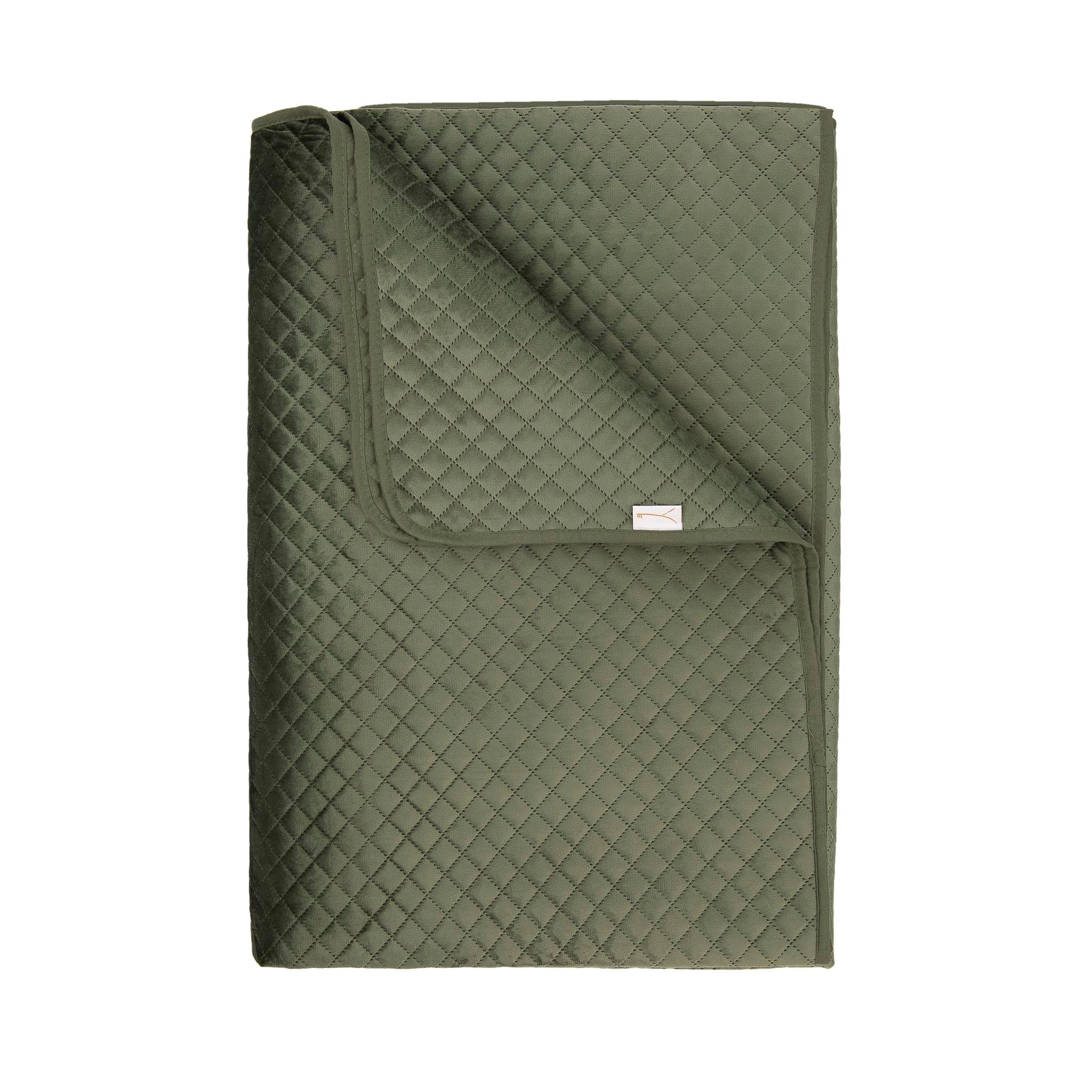 Yellow bedsprei Victoria Army Green polyester
