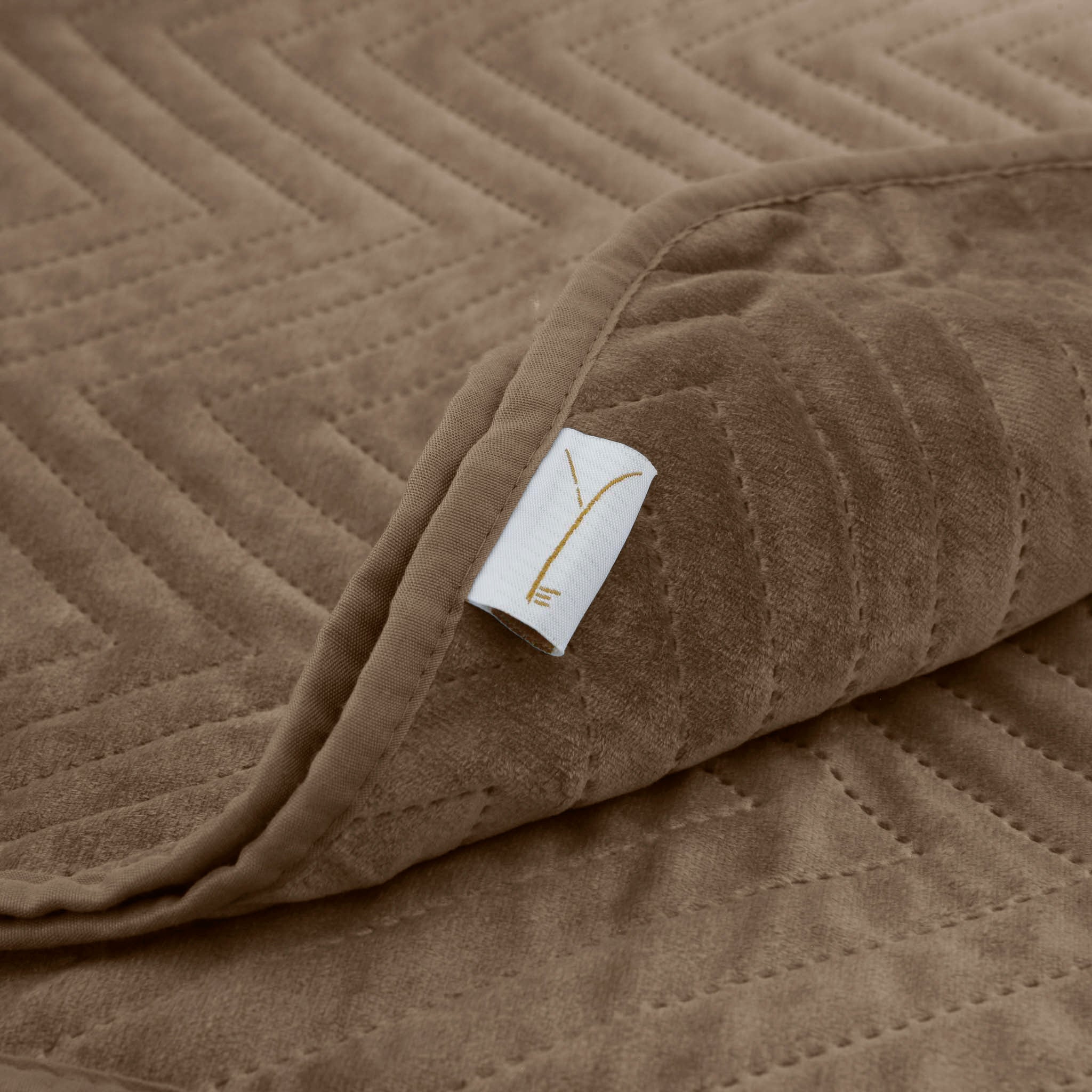 Yellow bedsprei Madeline Taupe polyester
