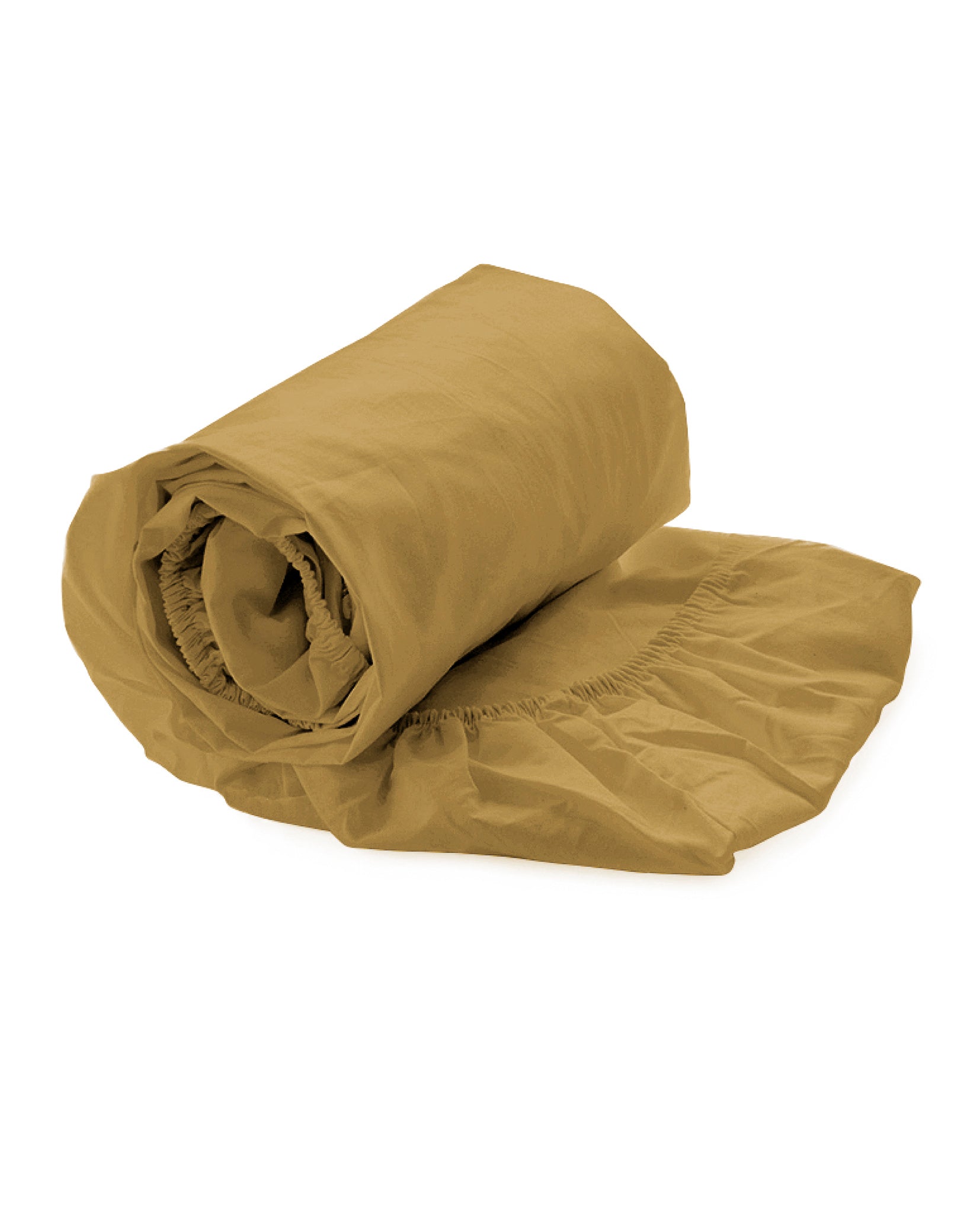 Heckettlane hoeslaken Elementi Amber Gold satijn