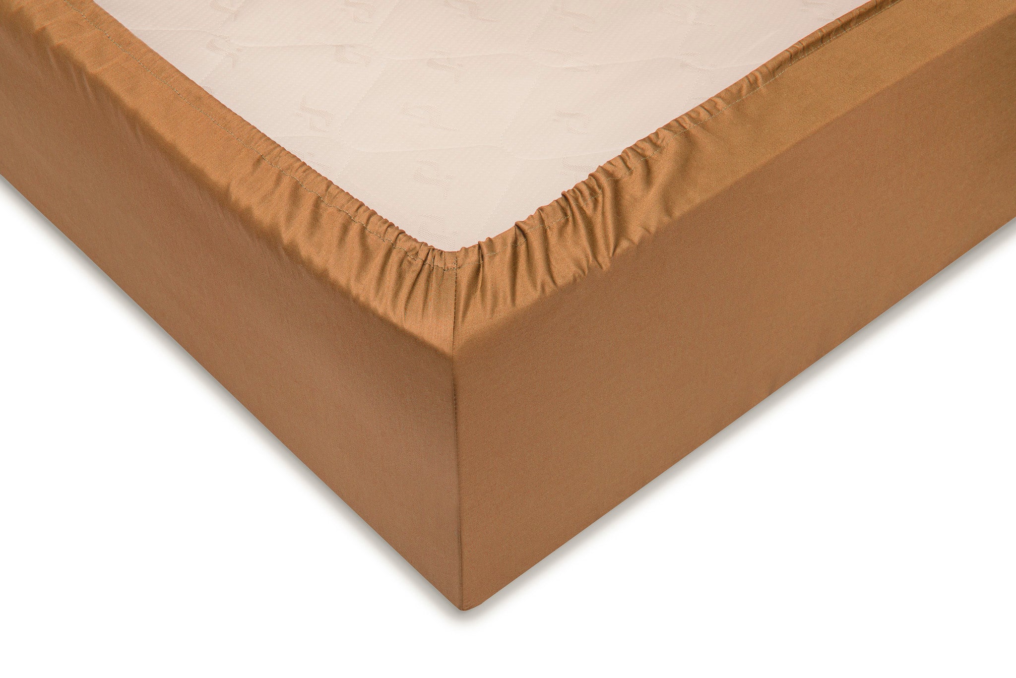 Zo Home hoeslaken Satinado Cognac Brown satijn
