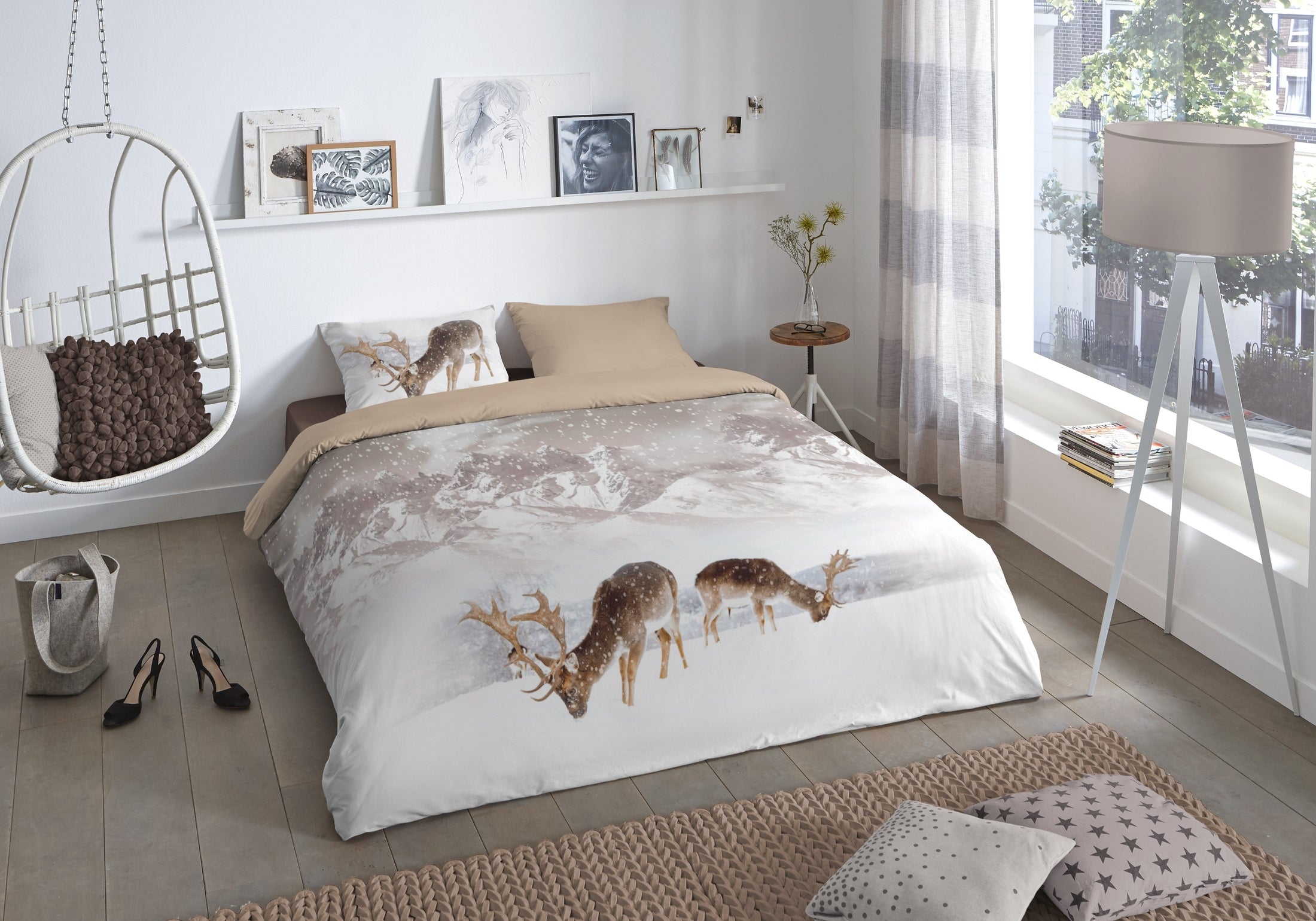 Good Morning Dekbedovertrek Flanel Winter - Sand