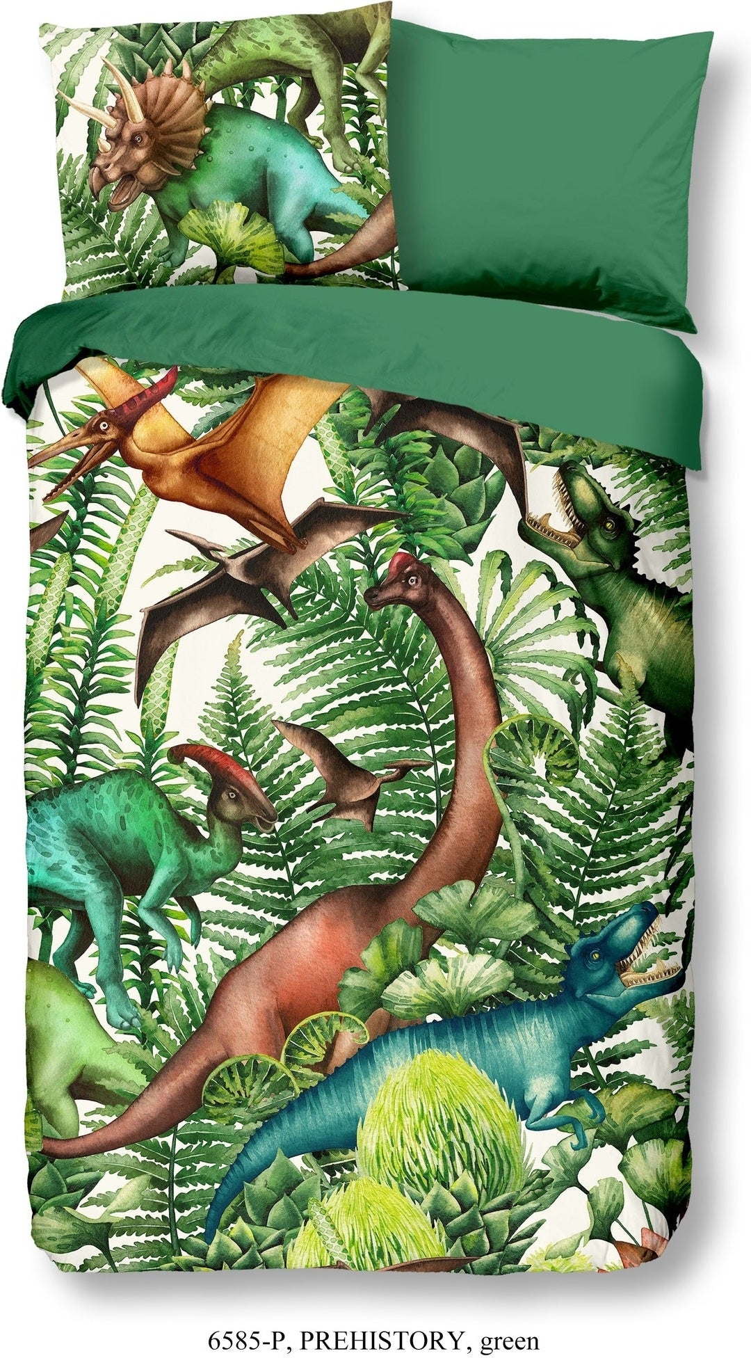 Good Morning Dekbedovertrek Katoen Prehistory Groen