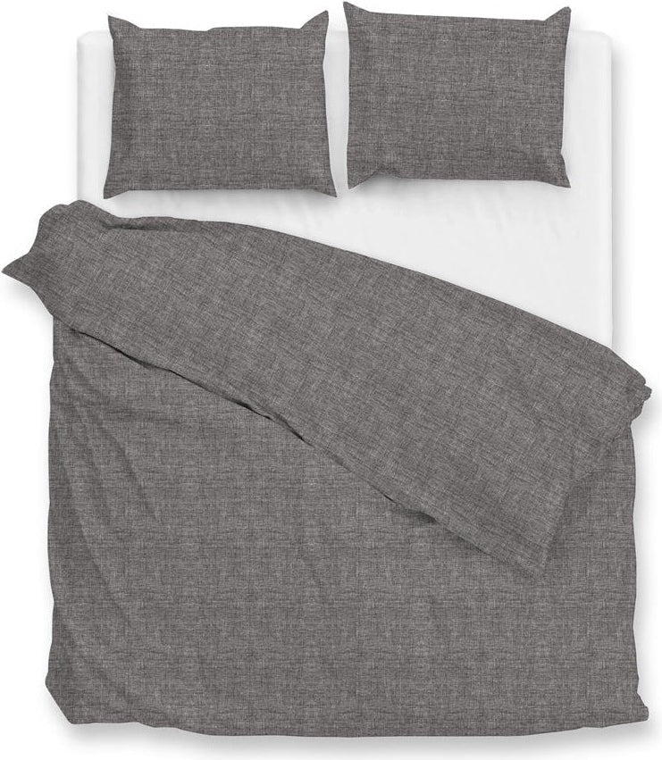 Zo Home Dekbedovertrek Flanel Flanella di Lino Dark Grey