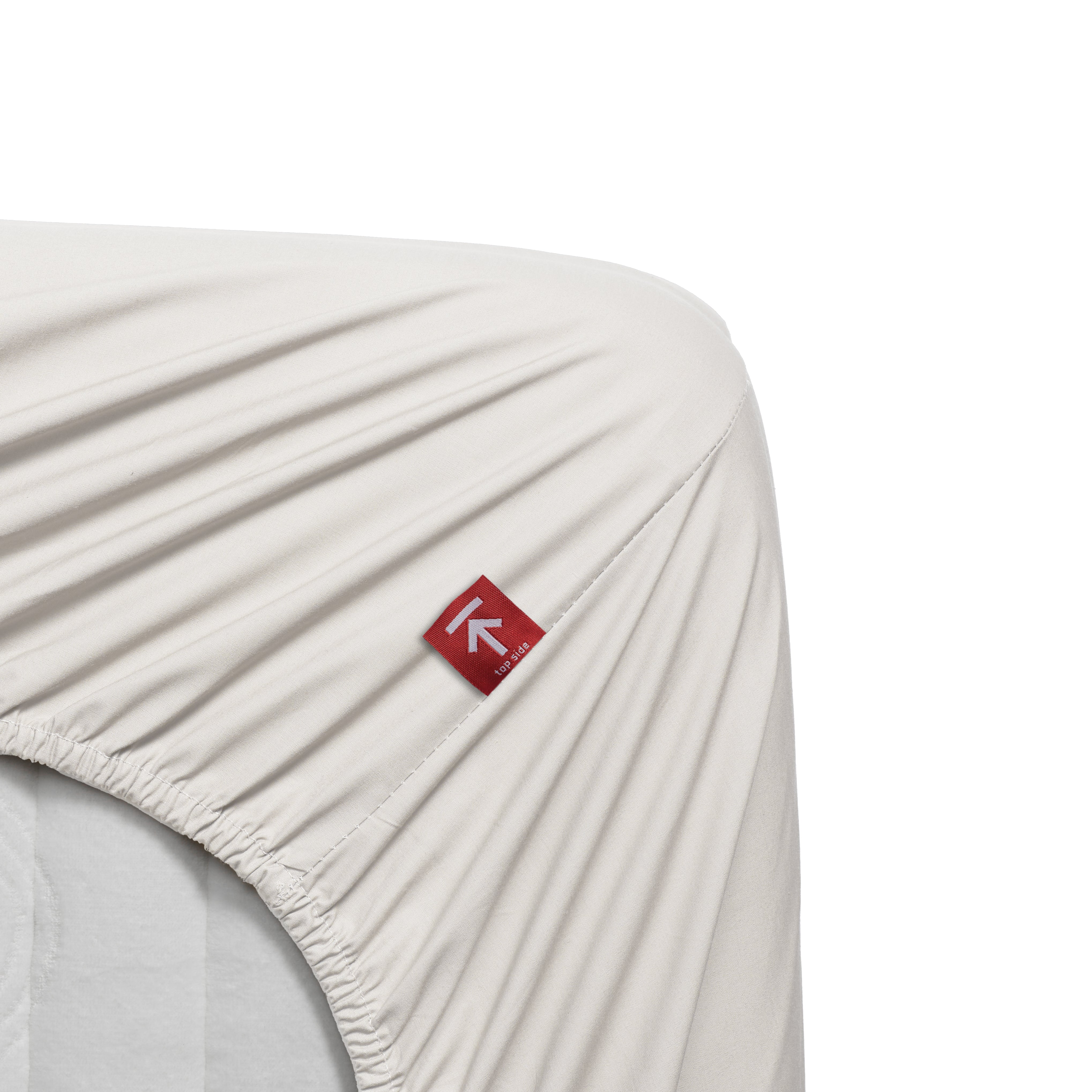 Beddinghouse split topper hoeslaken katoen percale gebroken wit