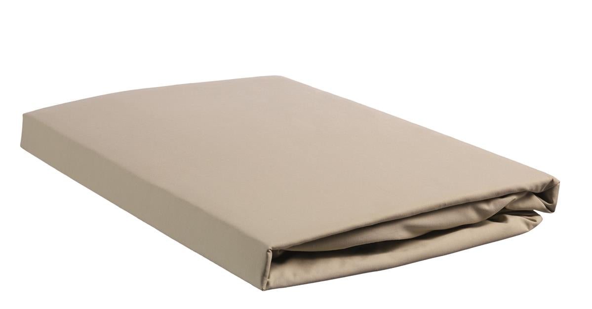 Beddinghouse hoeslaken katoen percale sand