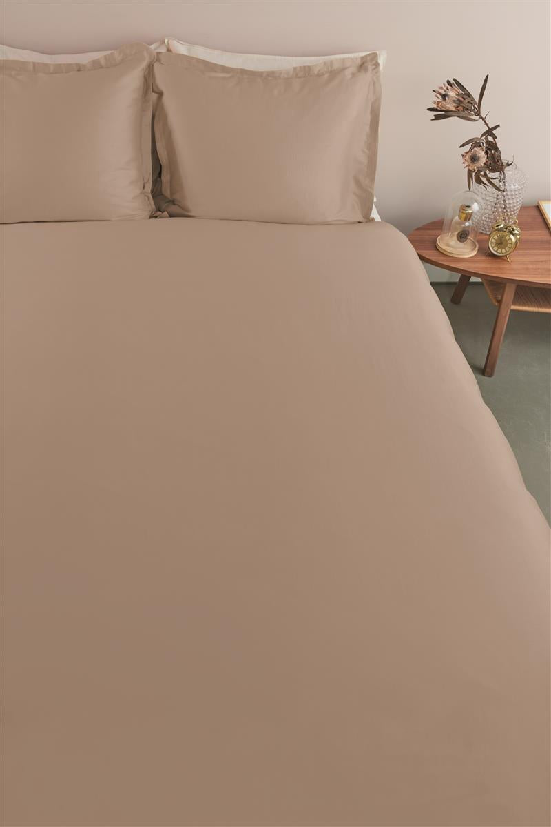 Ambiante Dekbedovertrek Katoensatijn Taupe