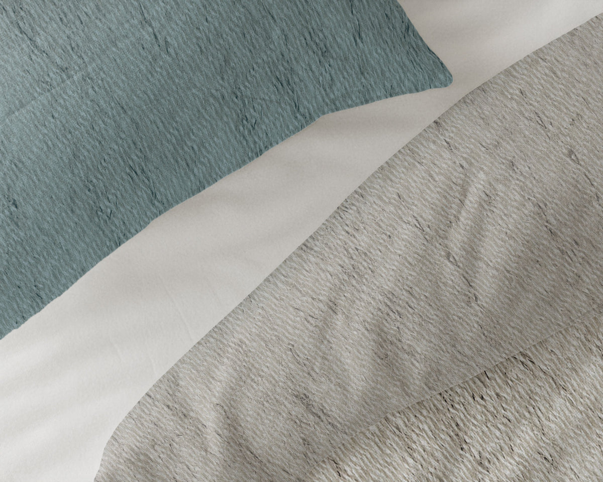 Sleeptime Dekbedovertrek Flanel Gradia Beige/Blauw