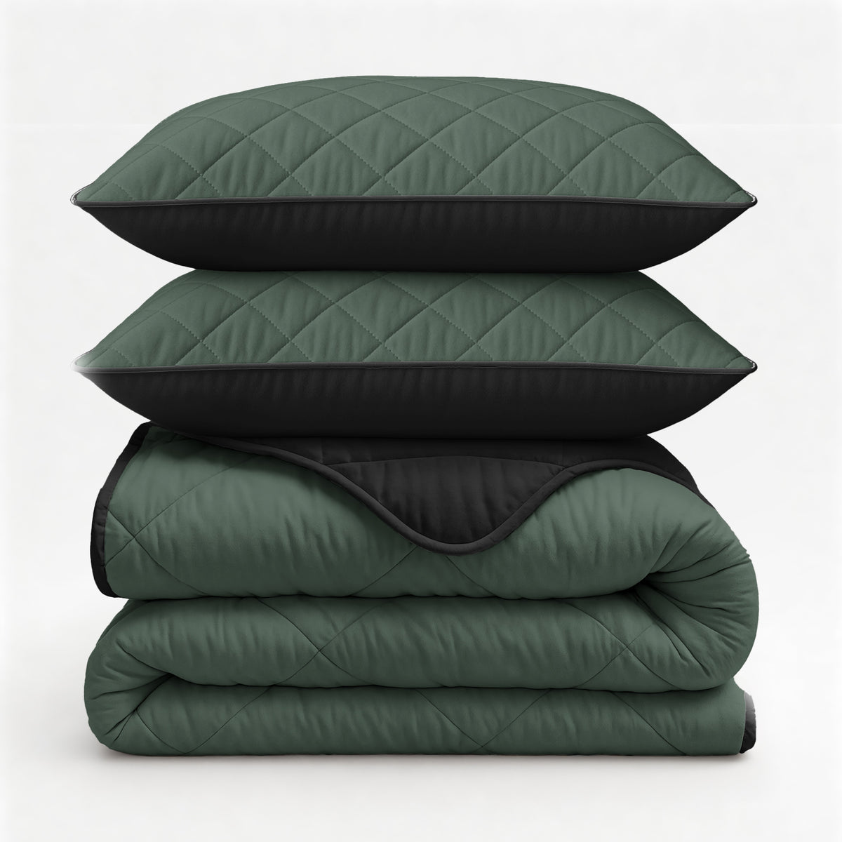 Sleeptime lazy dekbed Uni Groen/Zwart