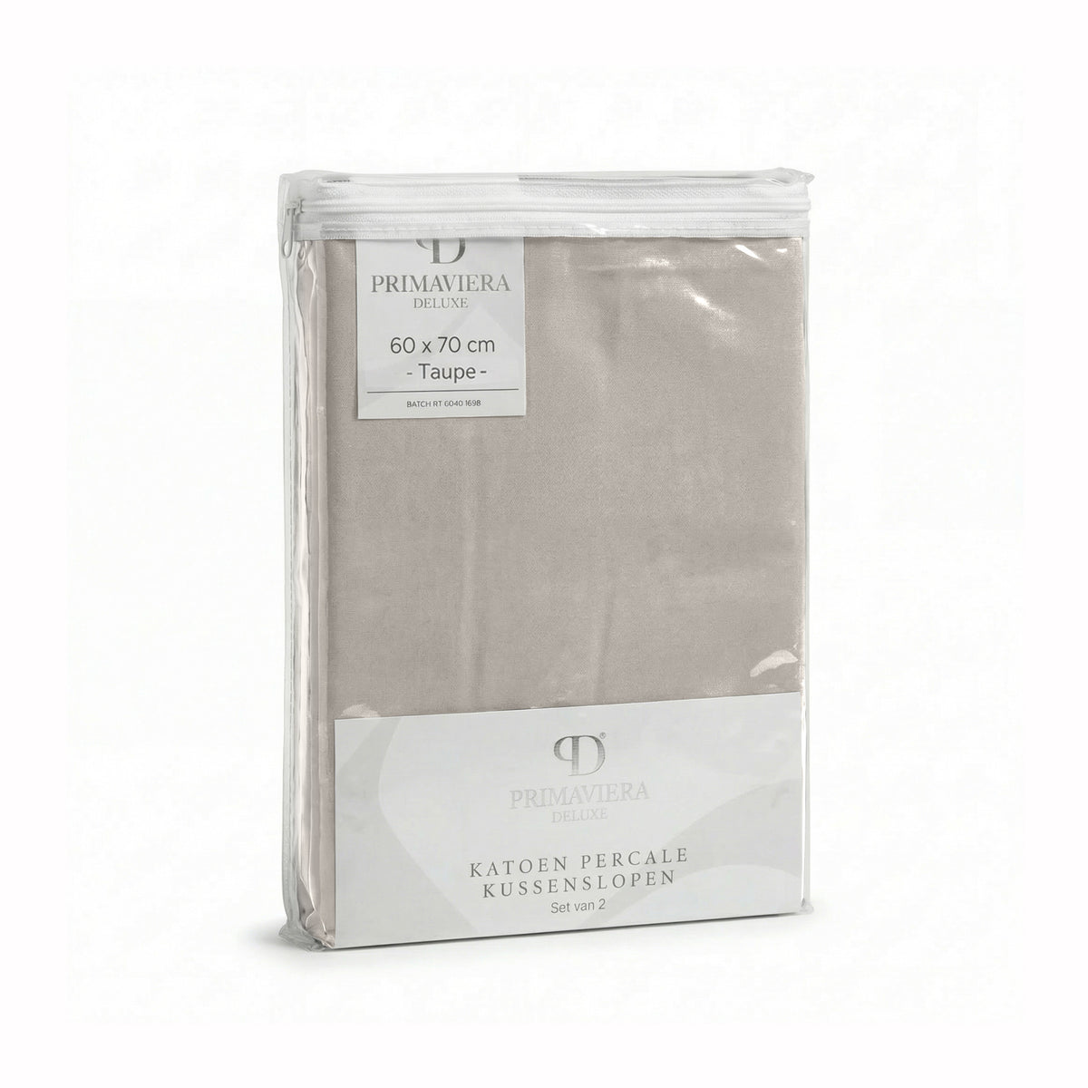 Primaviera Deluxe kussenslopen percale taupe