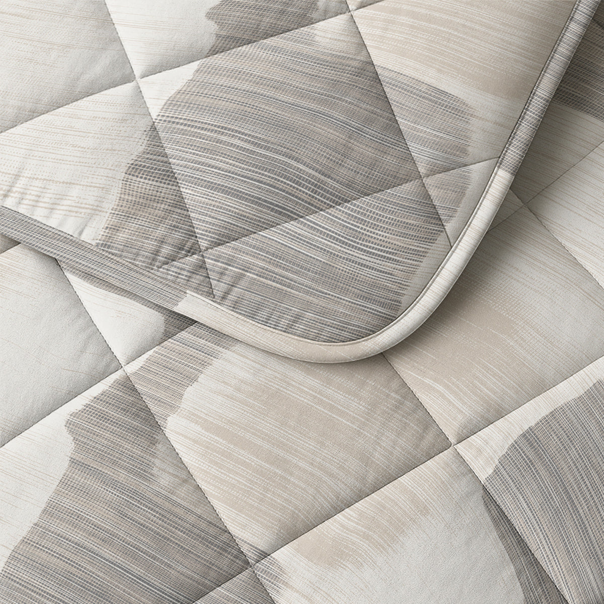 Sleeptime lazy dekbed Katoen Checkered Beige/Grijs