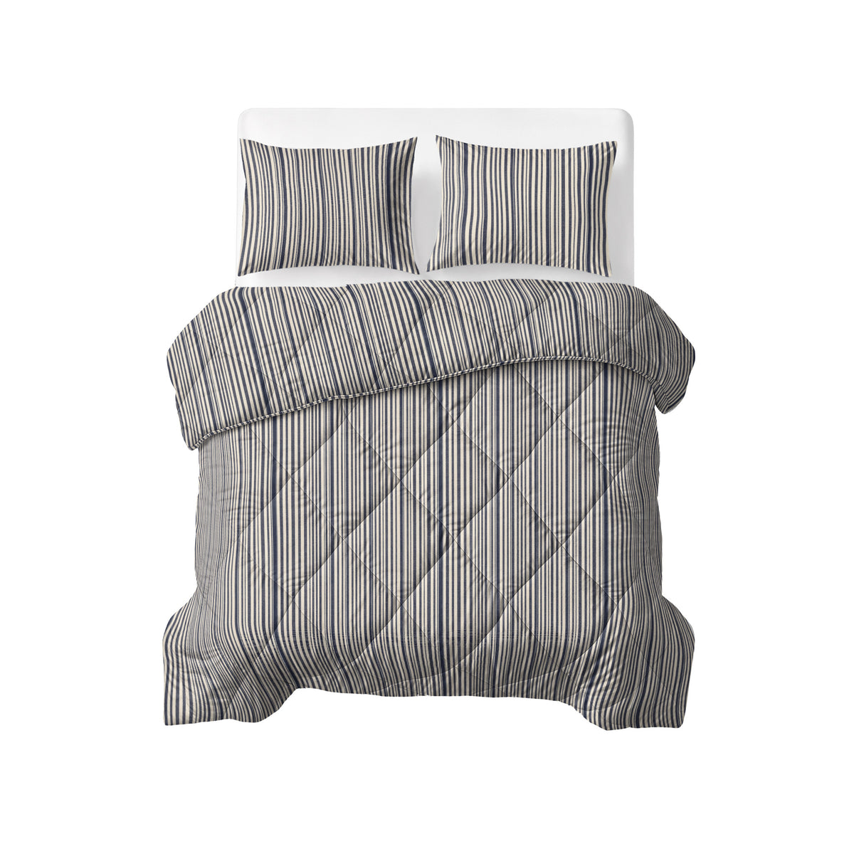 Sleeptime lazy dekbed Katoen Stripy Beige/Blauw