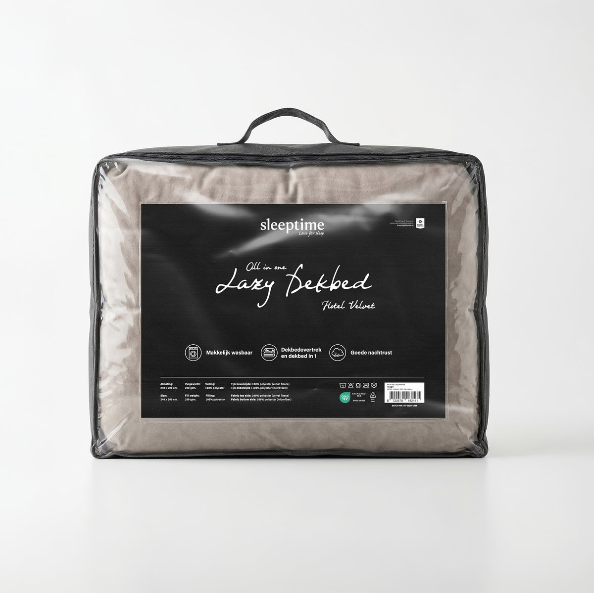 Sleeptime lazy dekbed Hotel Velvet Taupe