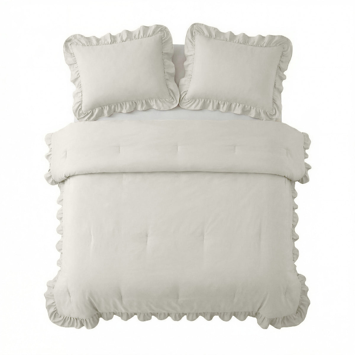 Sleeptime lazy dekbed Ruffles Gebroken Wit