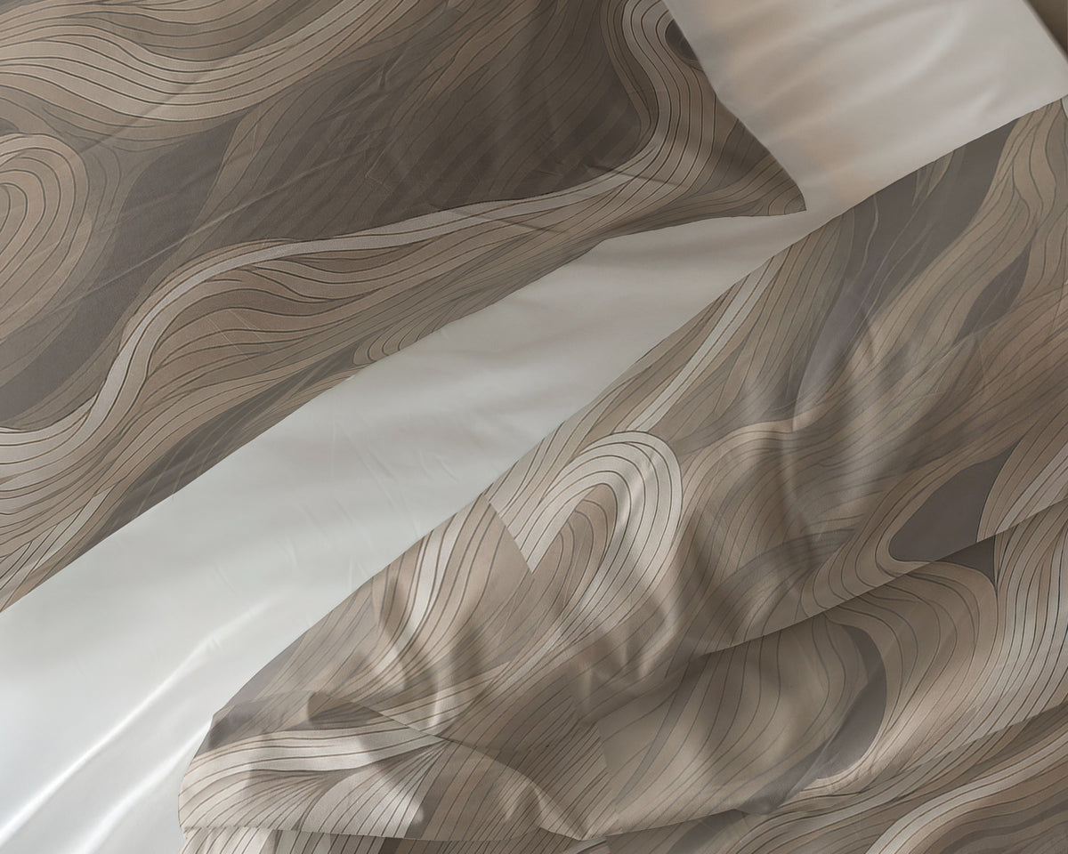 Sleeptime Dekbedovertrek Katoen Whirl Taupe