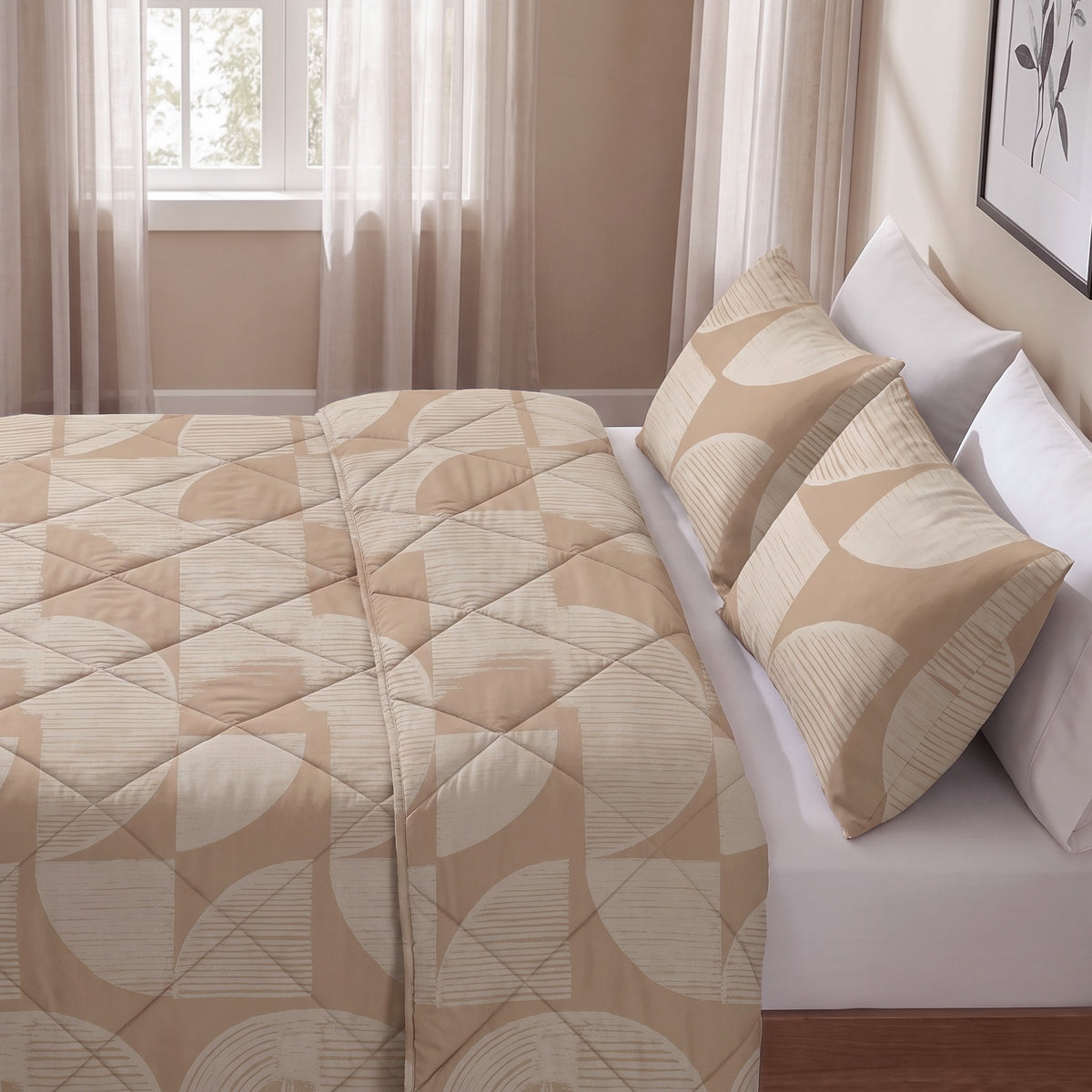 Dreamhouse lazy dekbed Modern Geo Zand