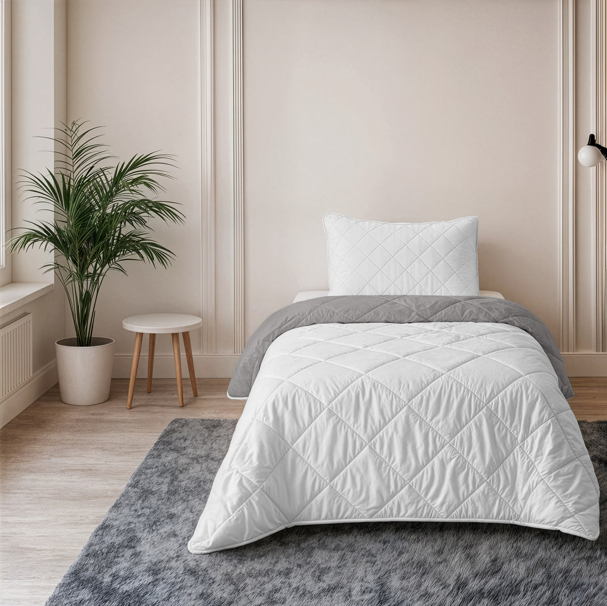 Sleeptime lazy dekbed Uni Beige - Taupe/Grijs