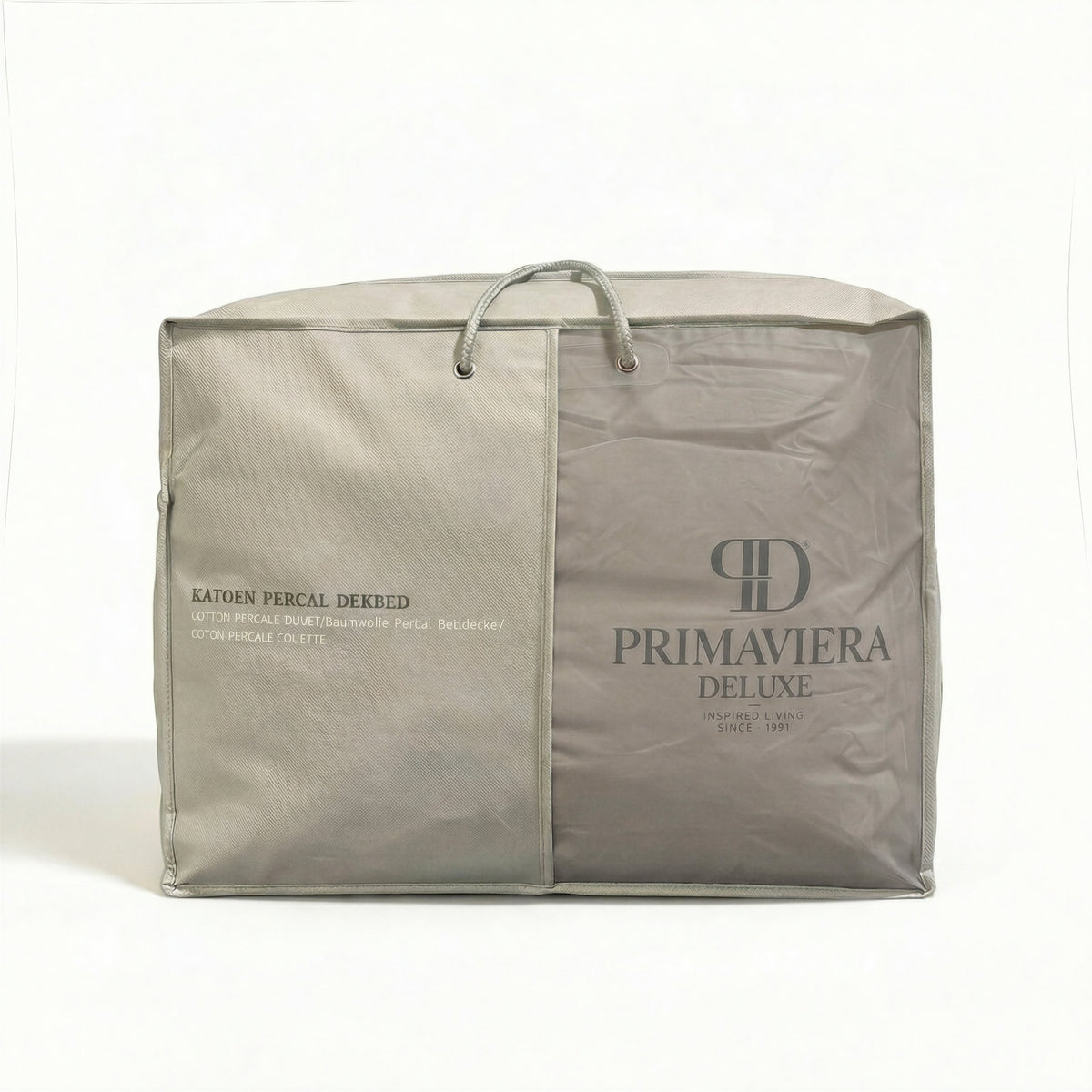 Primaviera Deluxe lazy dekbed percale taupe/bruin