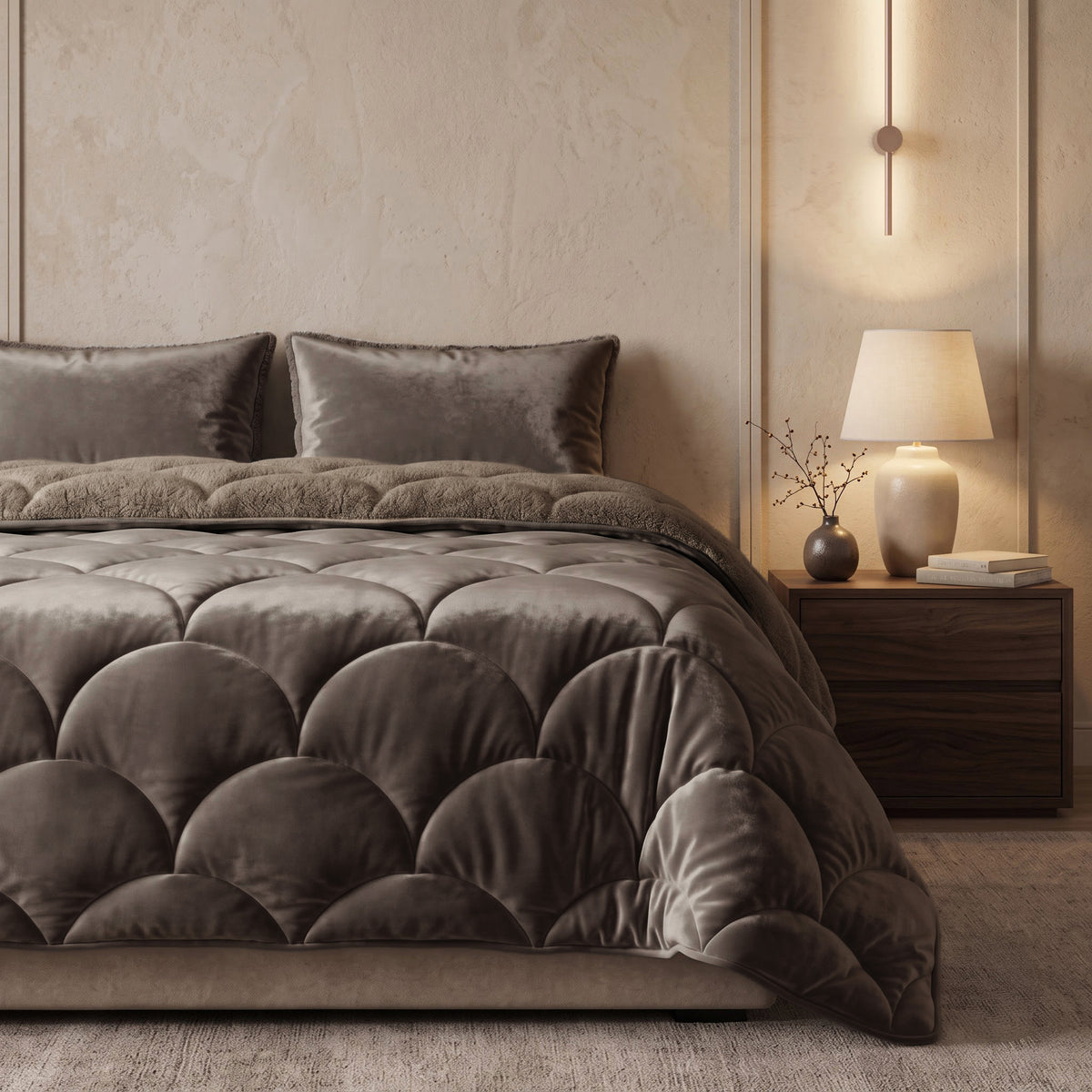 Sleeptime lazy dekbed Teddy/Velvet Taupe/Bruin