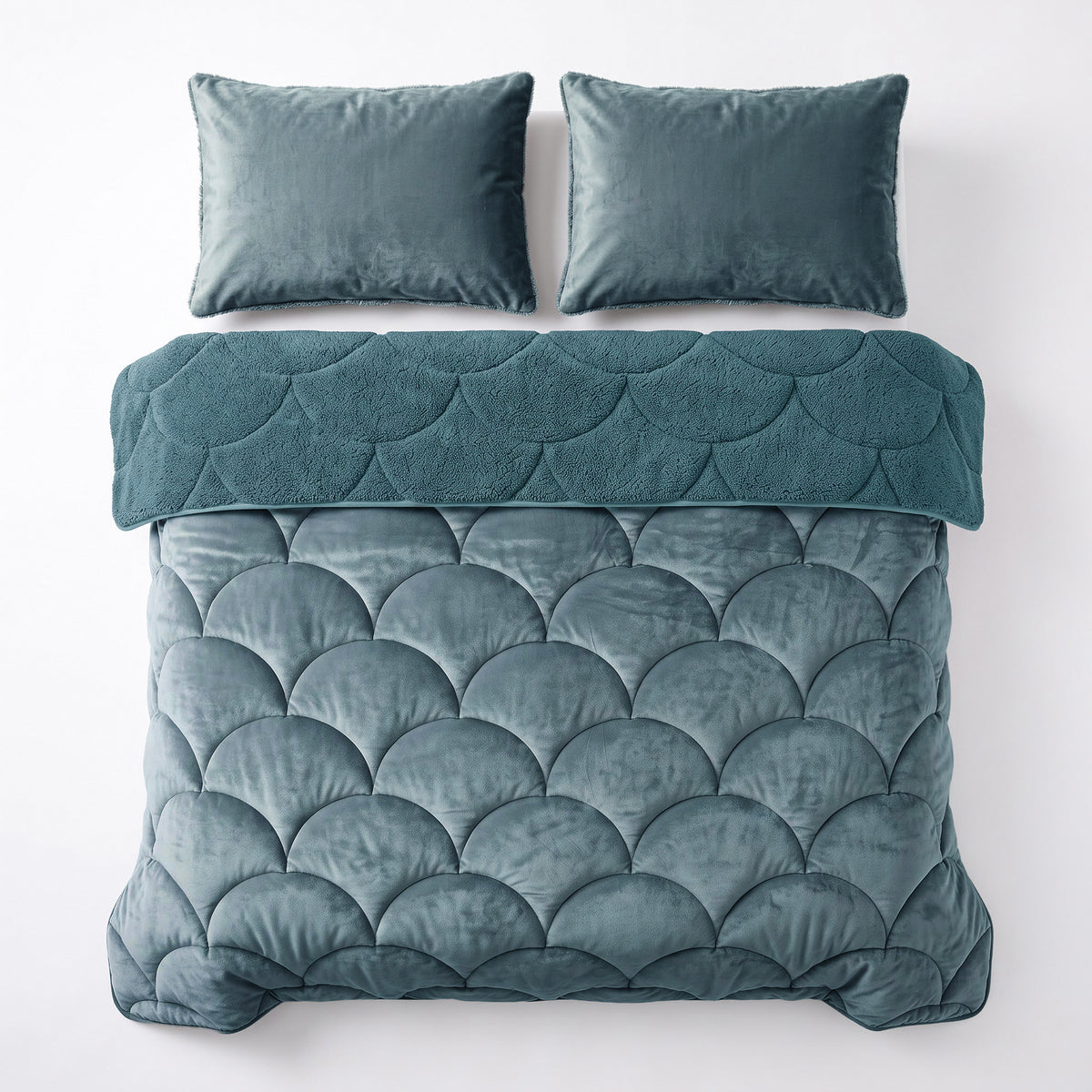 Sleeptime lazy dekbed Teddy/Velvet Groen