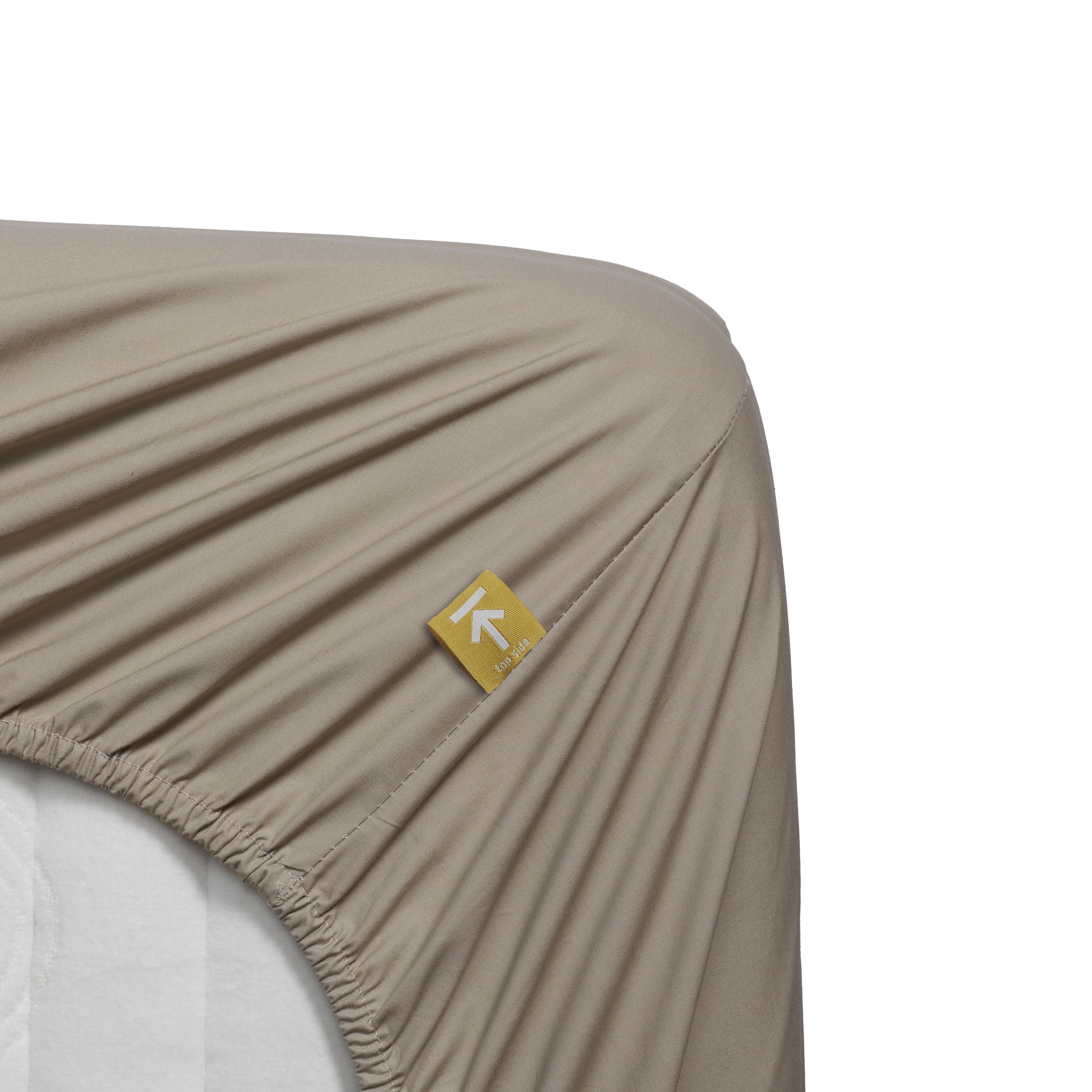 Beddinghouse hoeslaken katoen percale sand