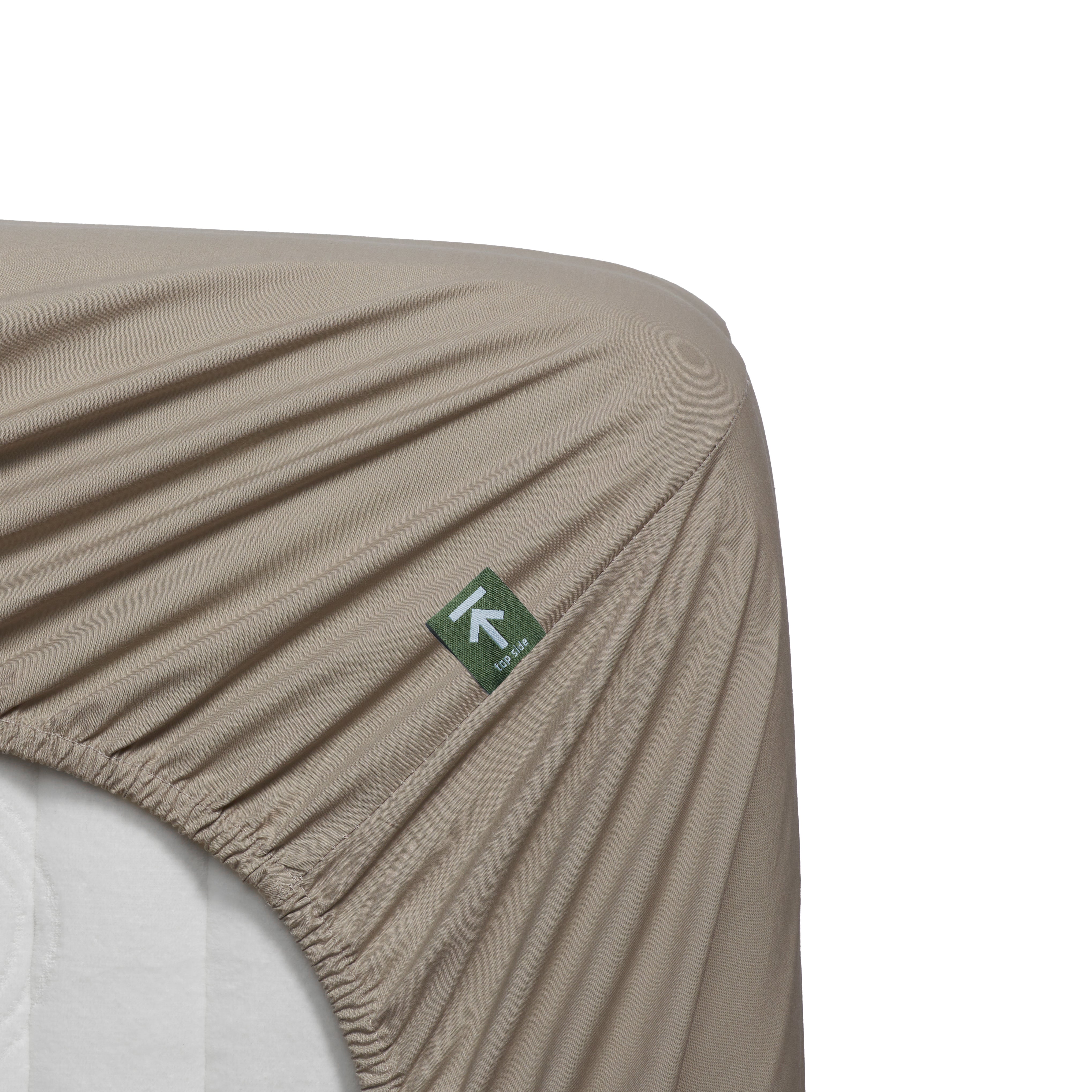 Beddinghouse hoeslaken katoen percale sand