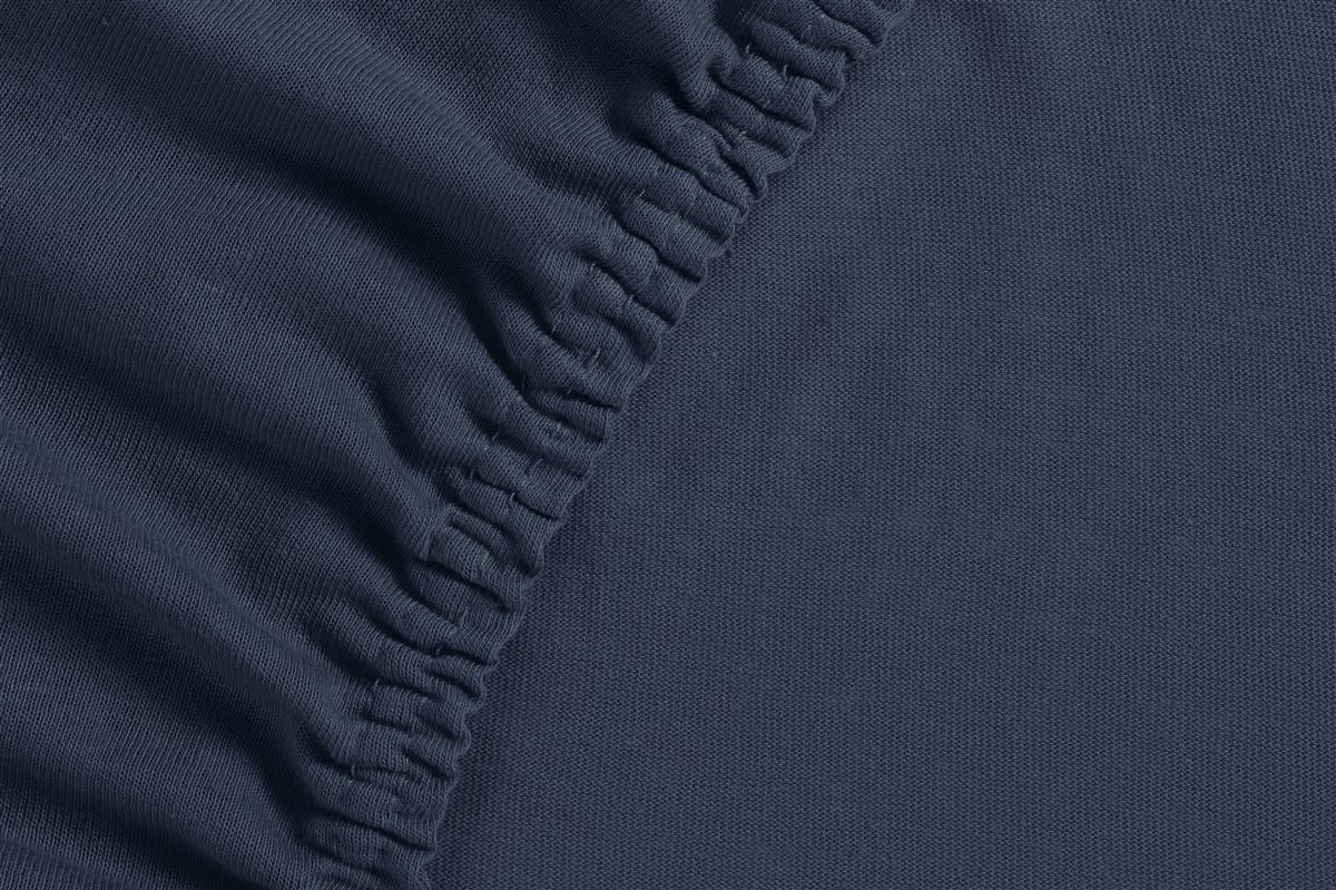 Ambiante Splittopper Hoeslaken Jersey Donker Blauw