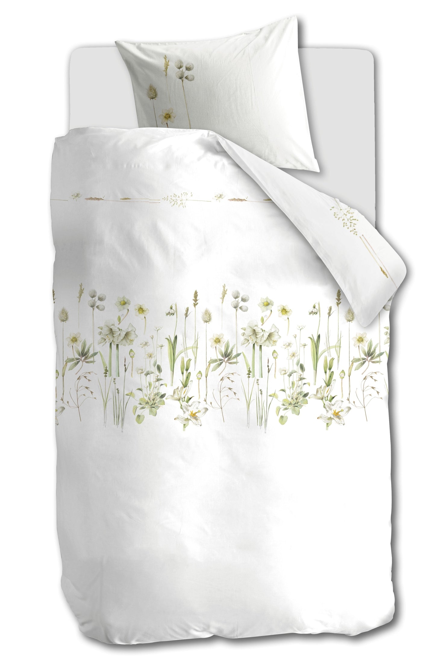 Marjolein Bastin Dekbedovertrek Katoen Amaryllis Wit