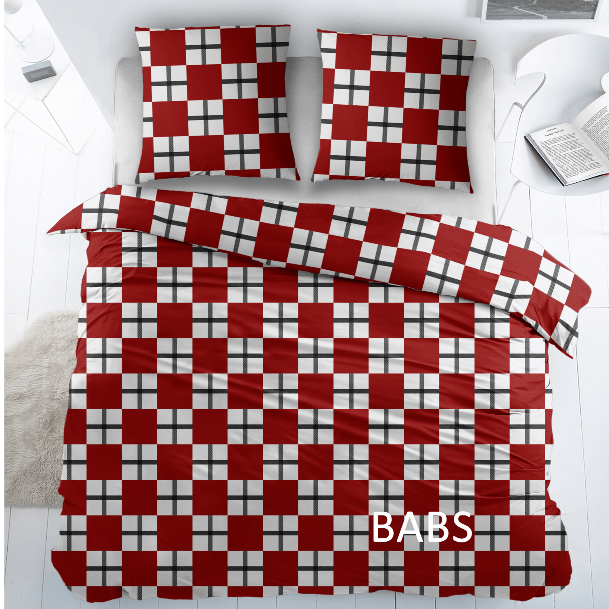 Cottons Dekbedovertrek Katoen Babs Red